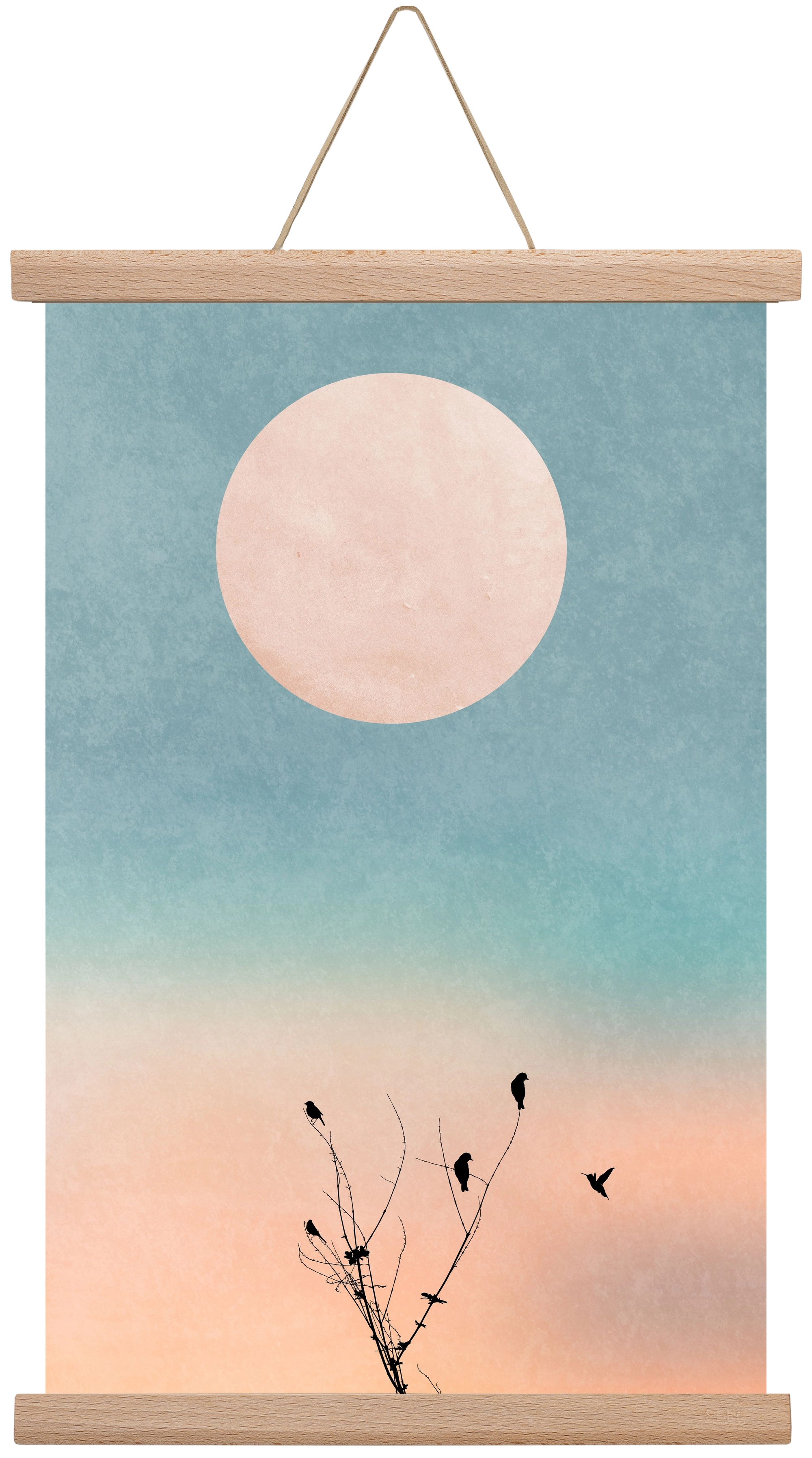 Waking up warm, 30x45 cm (30x45 cm), Tölgy akasztó