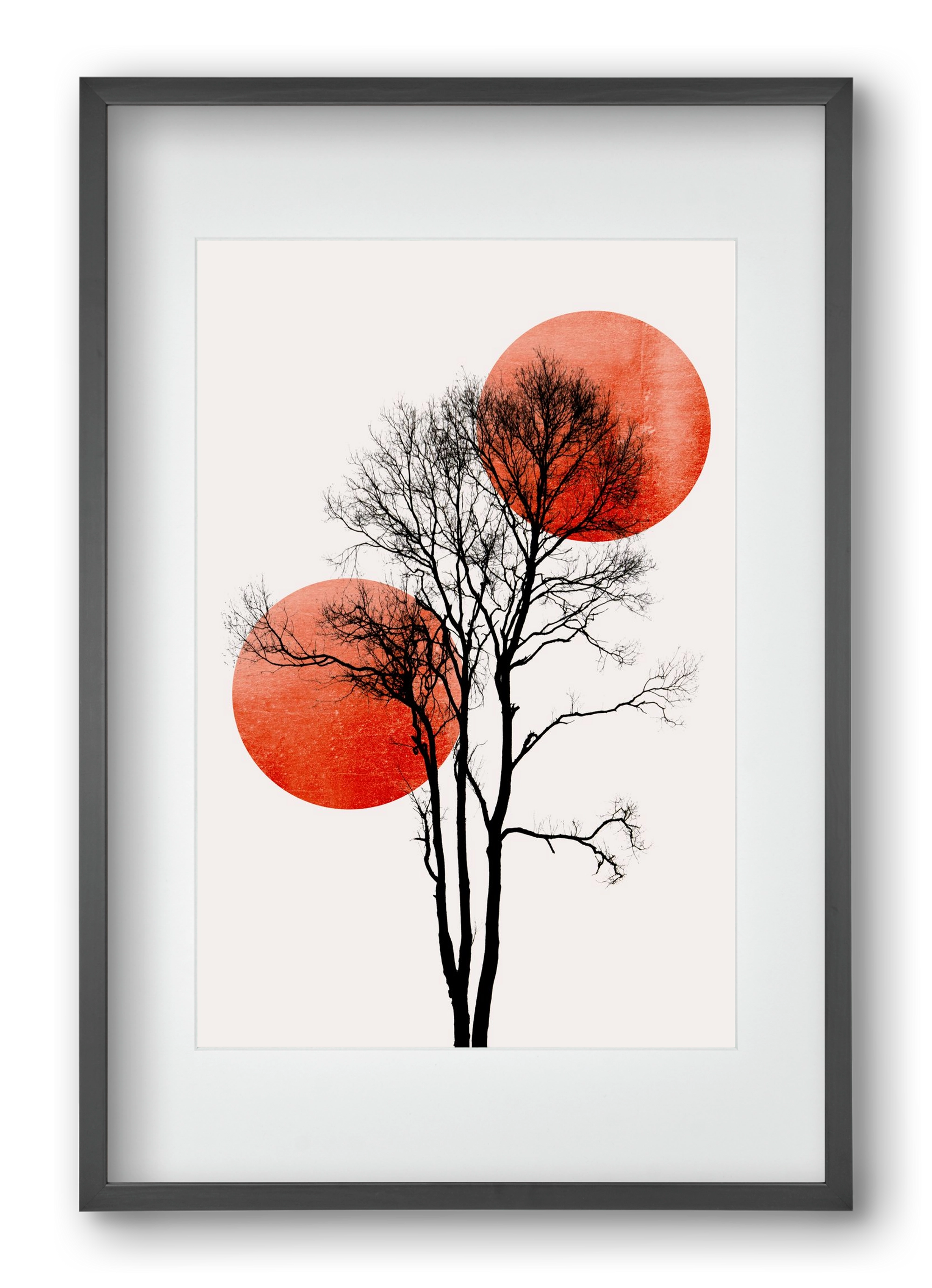 Sun and Moon hiding, 40x60 cm (30x45 cm), Fekete keret, paszpartuval