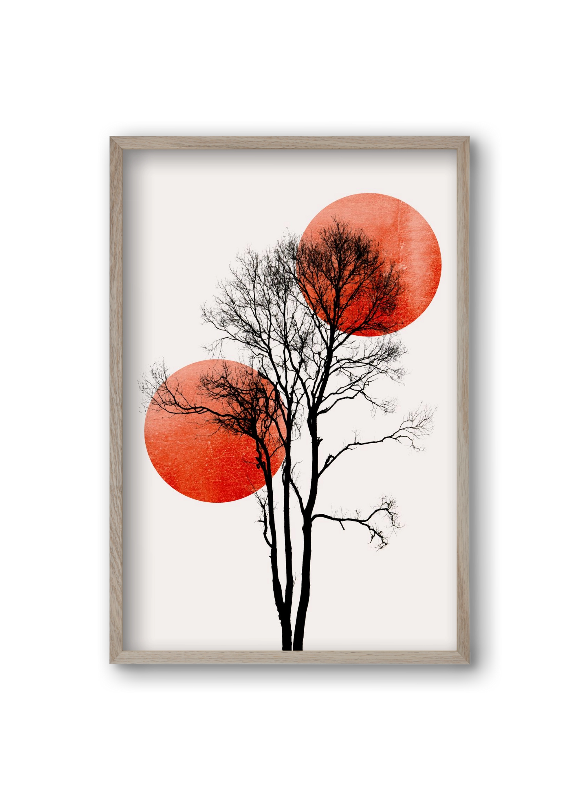 Sun and Moon hiding, 20x30 cm (20x30 cm), Tölgy keret