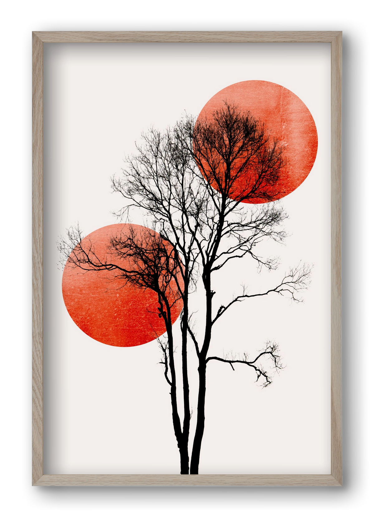 Sun and Moon hiding, 40x60 cm (40x60 cm), Tölgy keret