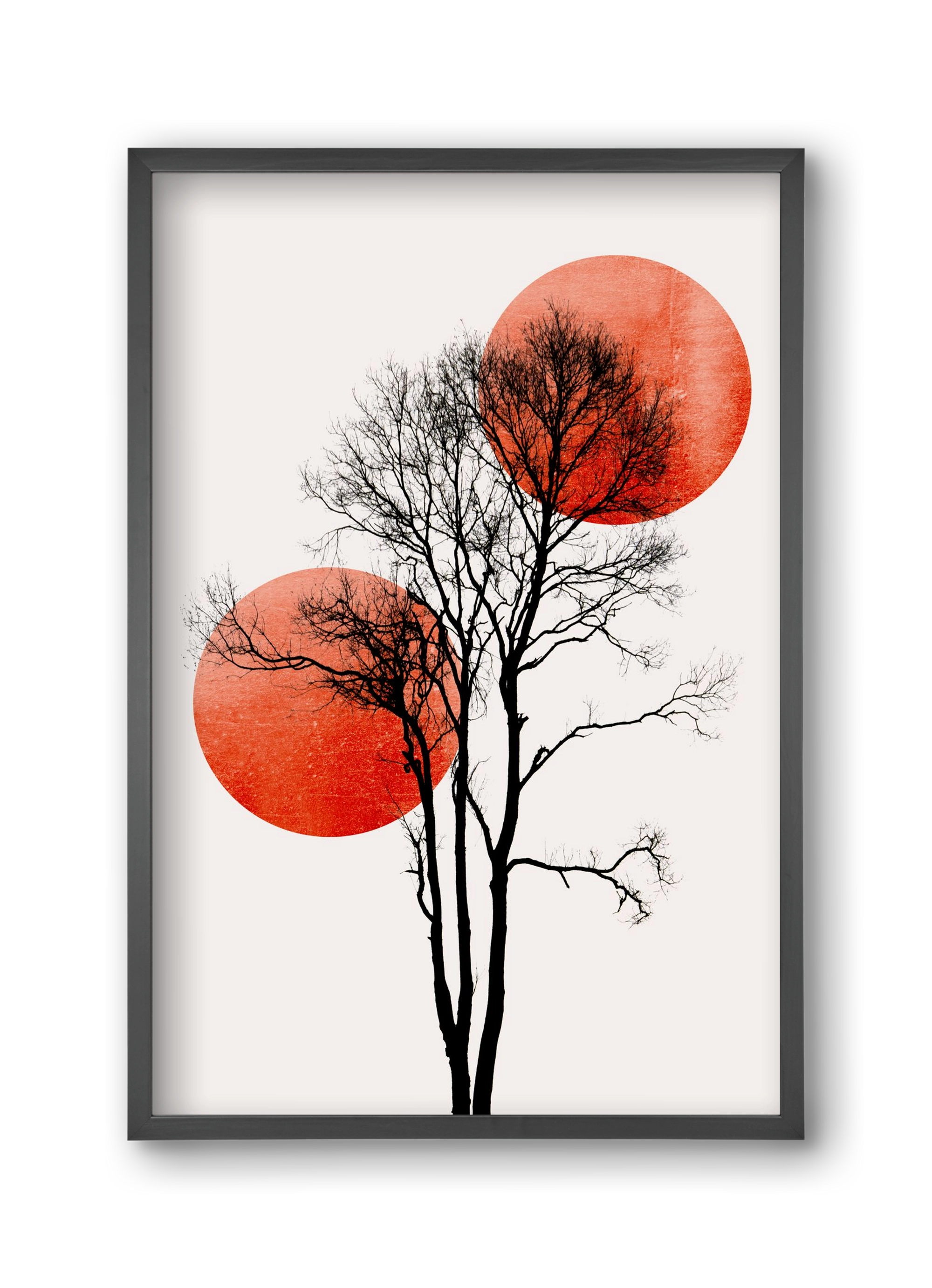 Sun and Moon hiding, 30x45 cm (30x45 cm), Fekete keret