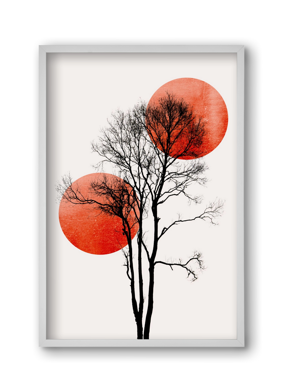 Sun and Moon hiding, 30x45 cm (30x45 cm), Fehér keret