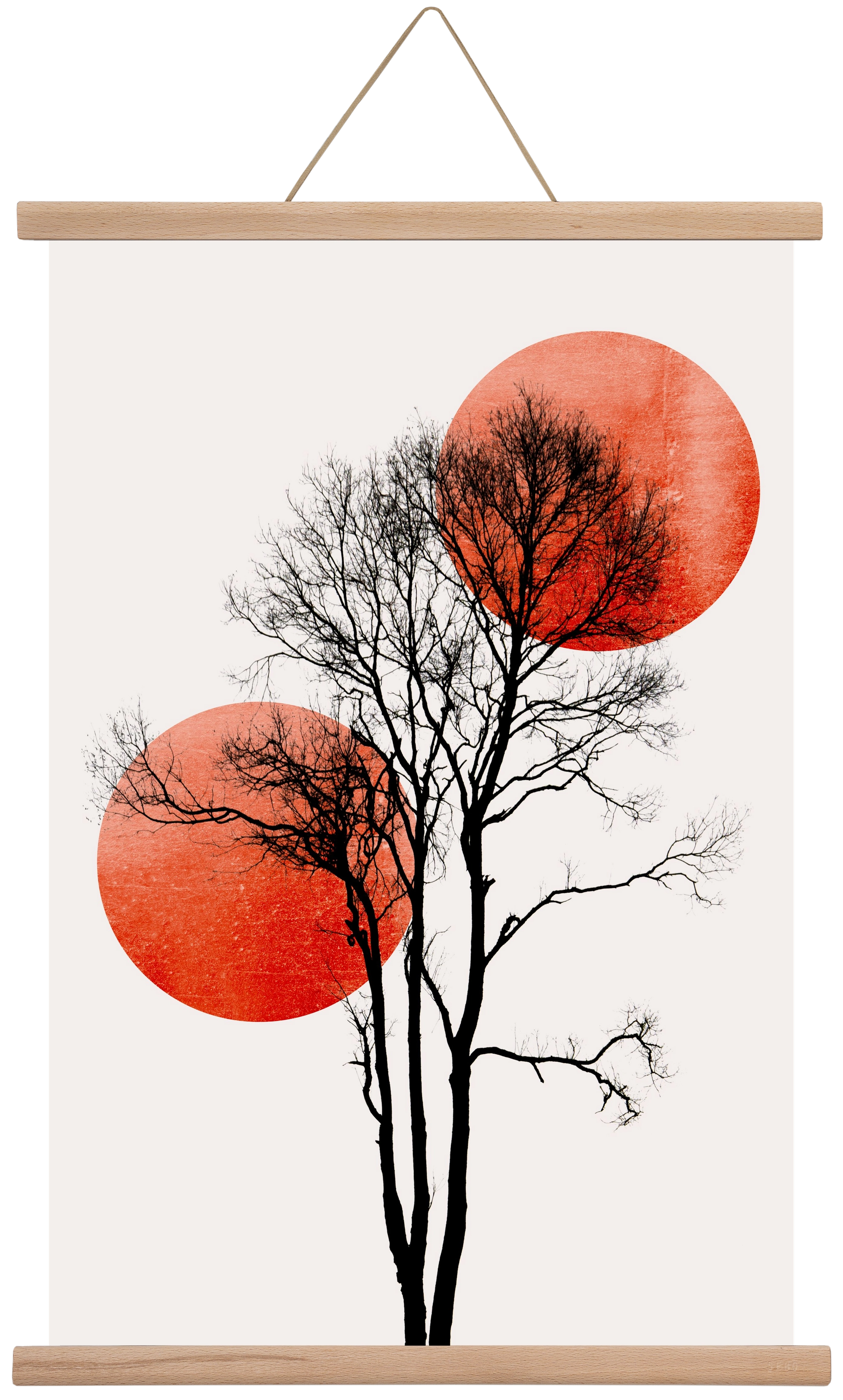 Sun and Moon hiding, 40x60 cm (40x60 cm), Tölgy akasztó