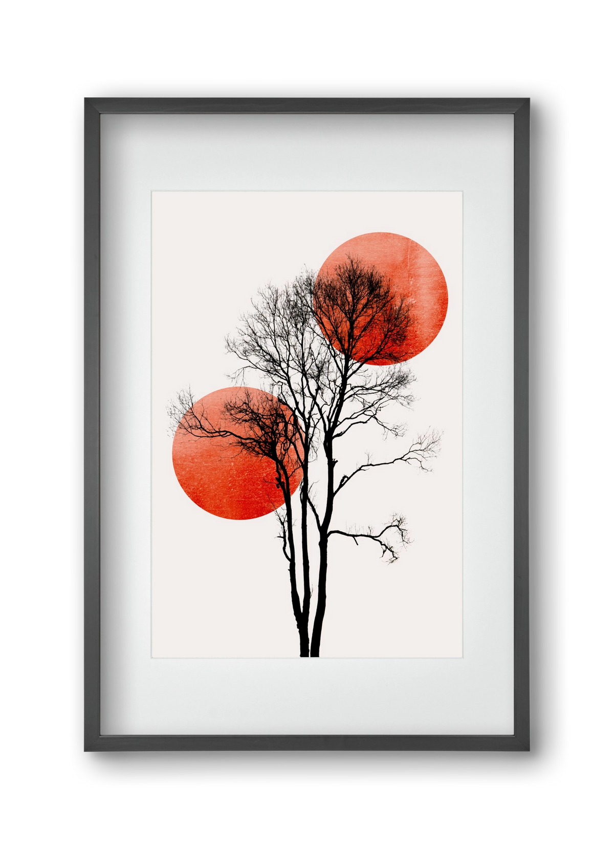 Sun and Moon hiding, 30x45 cm (20x30 cm), Fekete keret, paszpartuval