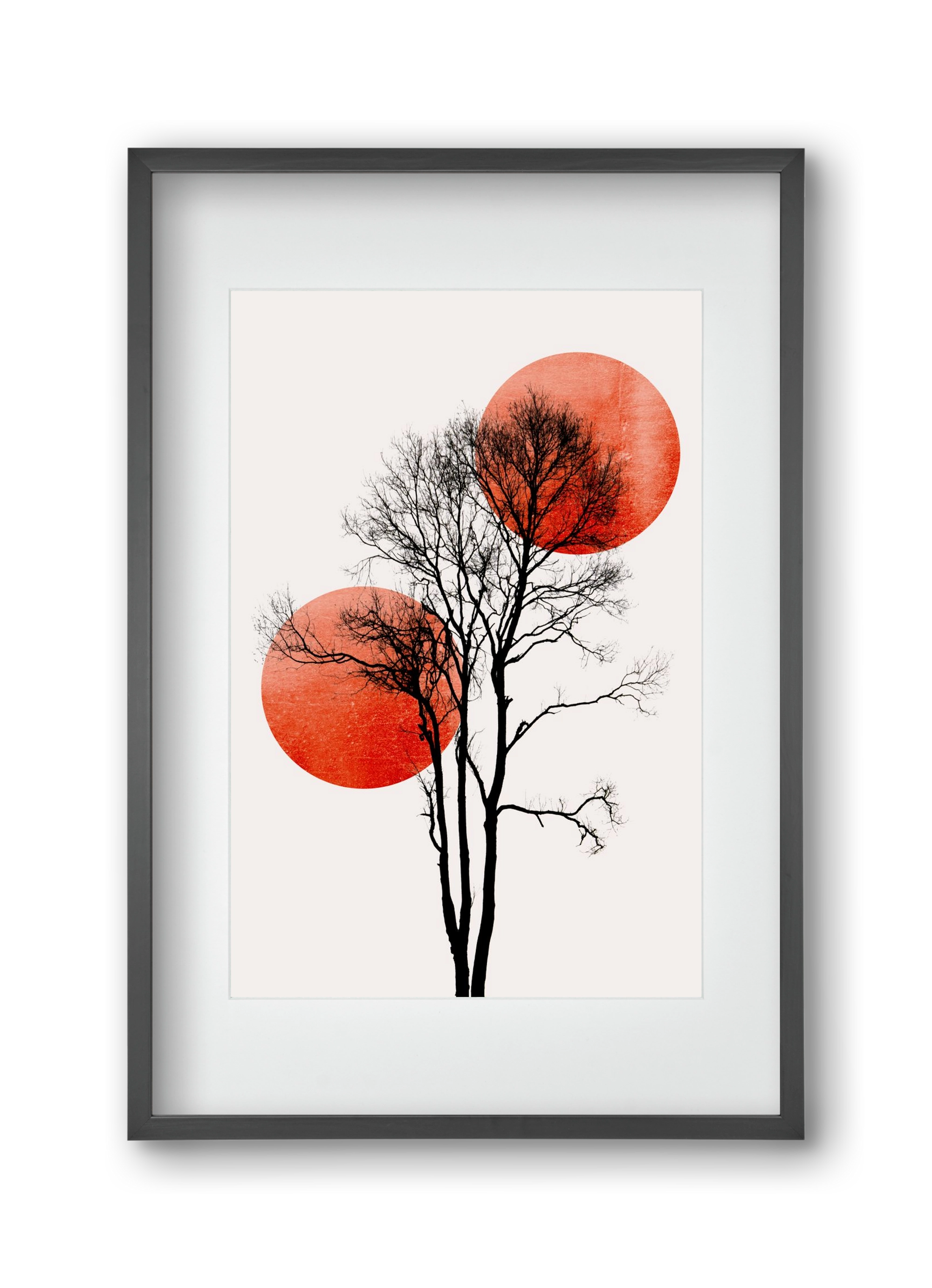 Sun and Moon hiding, 30x45 cm (20x30 cm), Fekete keret, paszpartuval