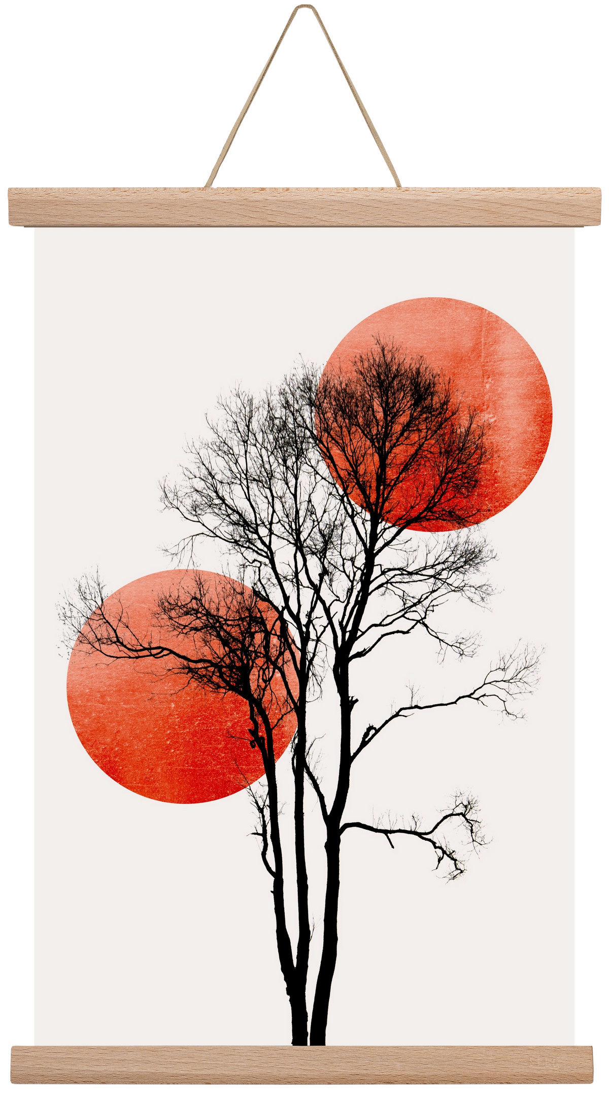 Sun and Moon hiding, 30x45 cm (30x45 cm), Tölgy akasztó
