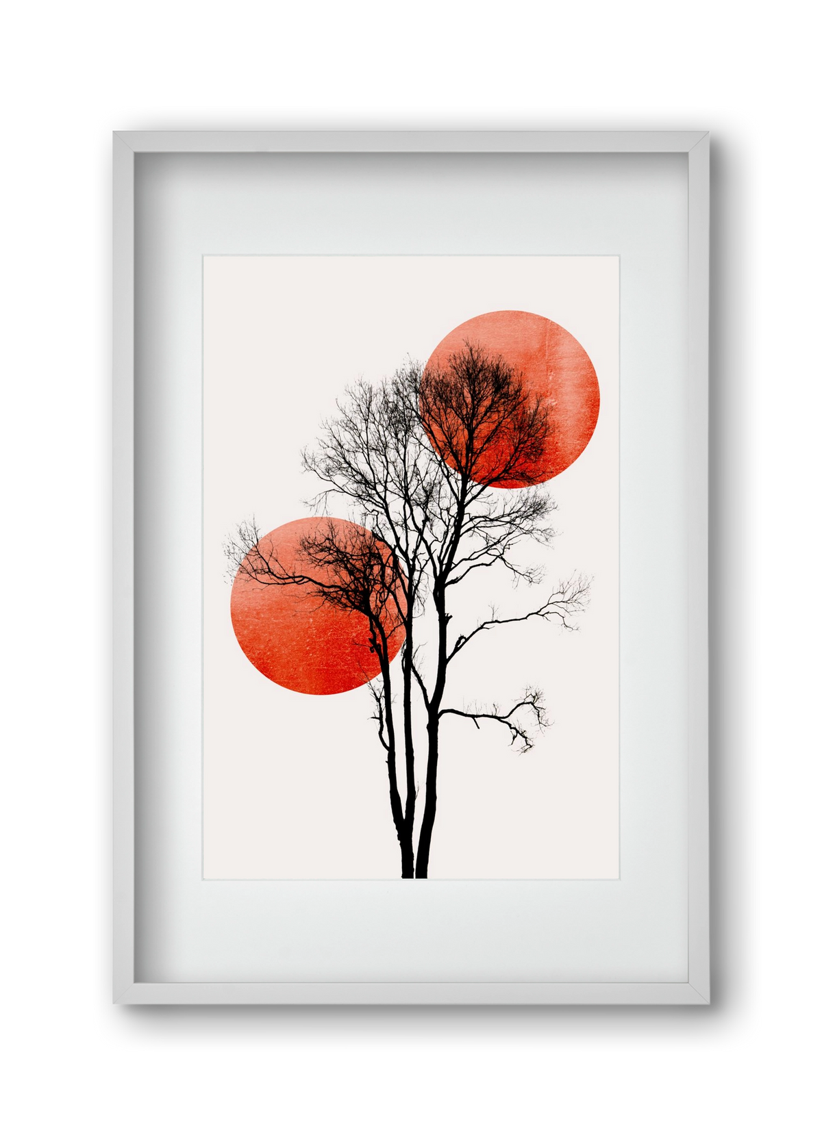 Sun and Moon hiding, 30x45 cm (20x30 cm), Fehér keret, paszpartuval