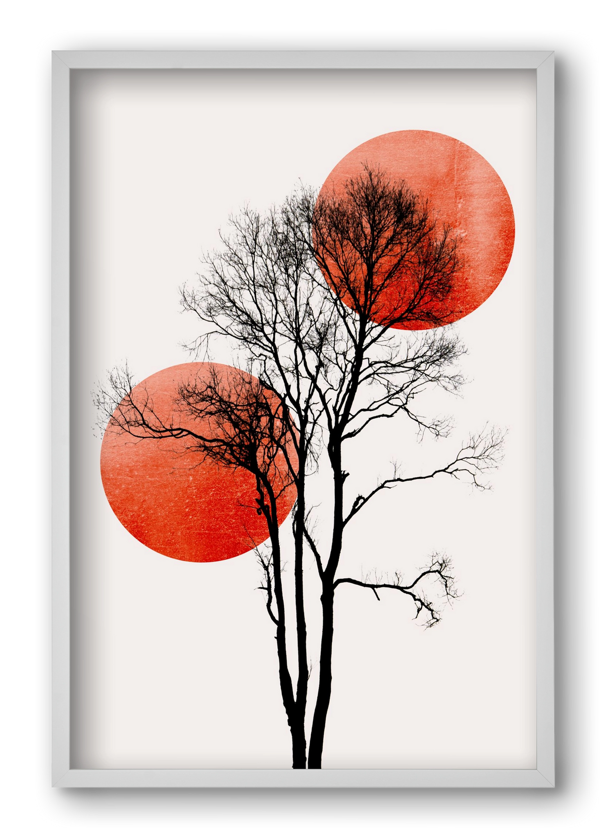 Sun and Moon hiding, 40x60 cm (40x60 cm), Fehér keret