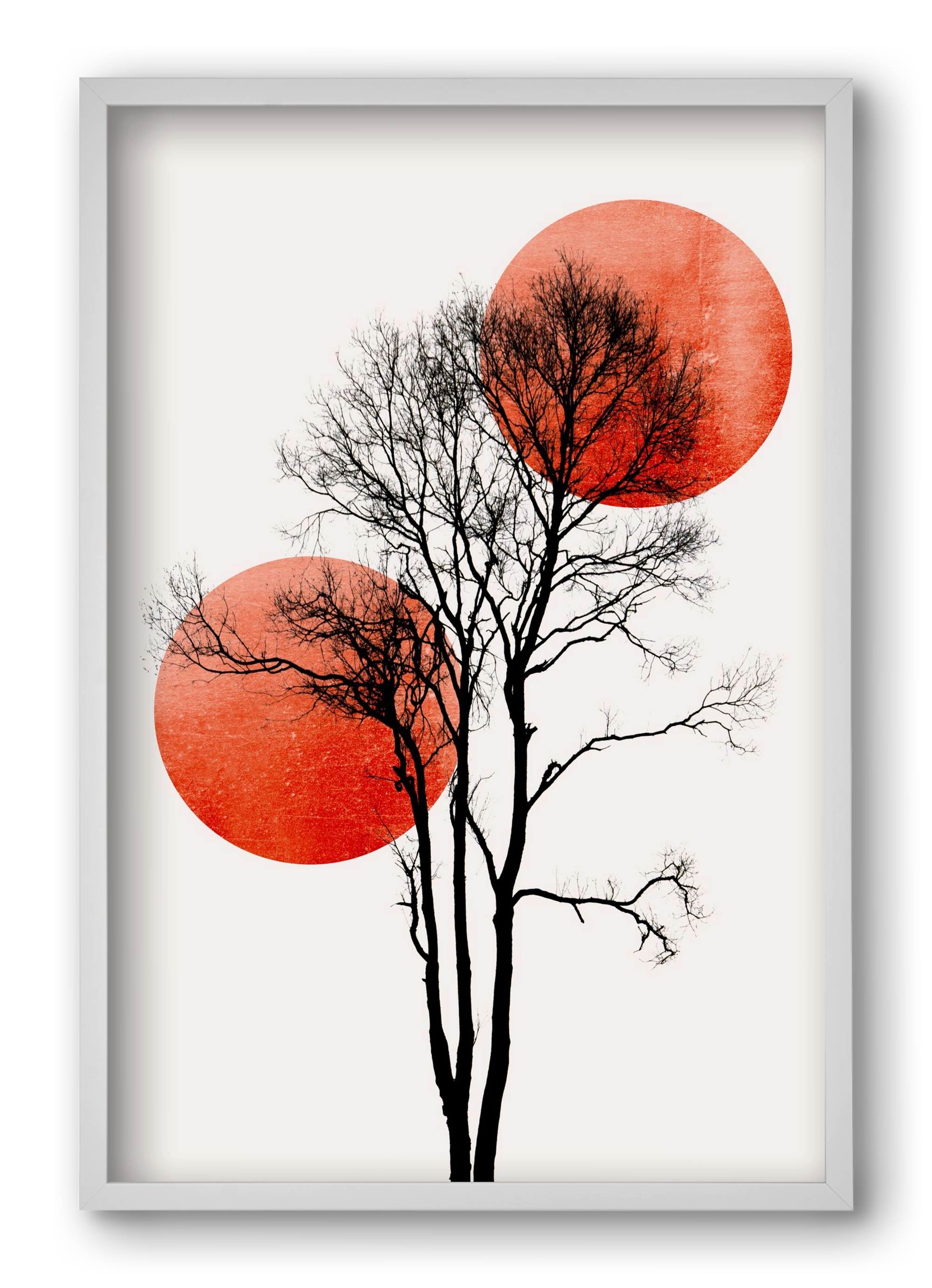 Sun and Moon hiding, 40x60 cm (40x60 cm), Fehér keret