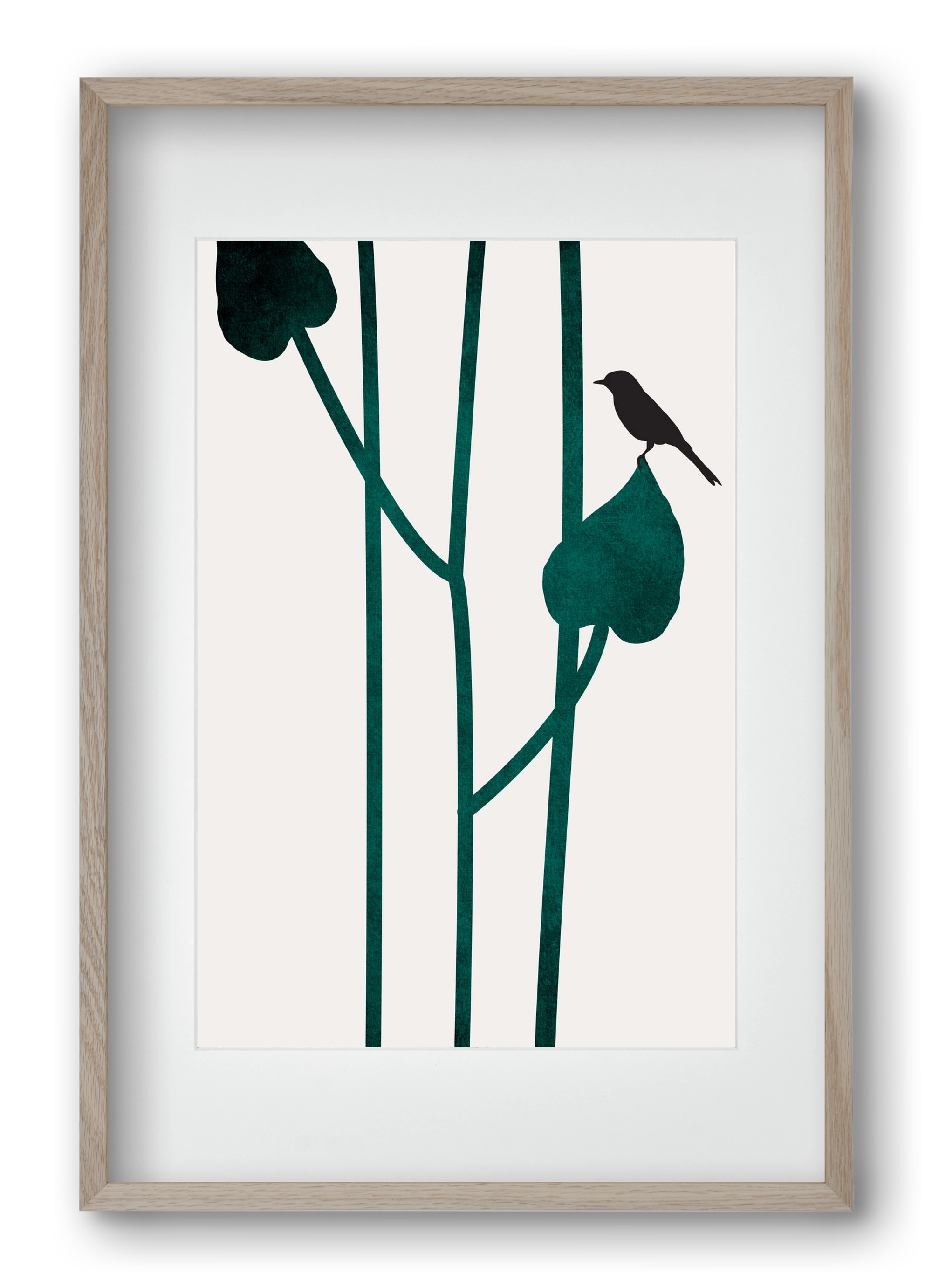 The bird, 40x60 cm (30x45 cm), Tölgy keret, paszpartuval