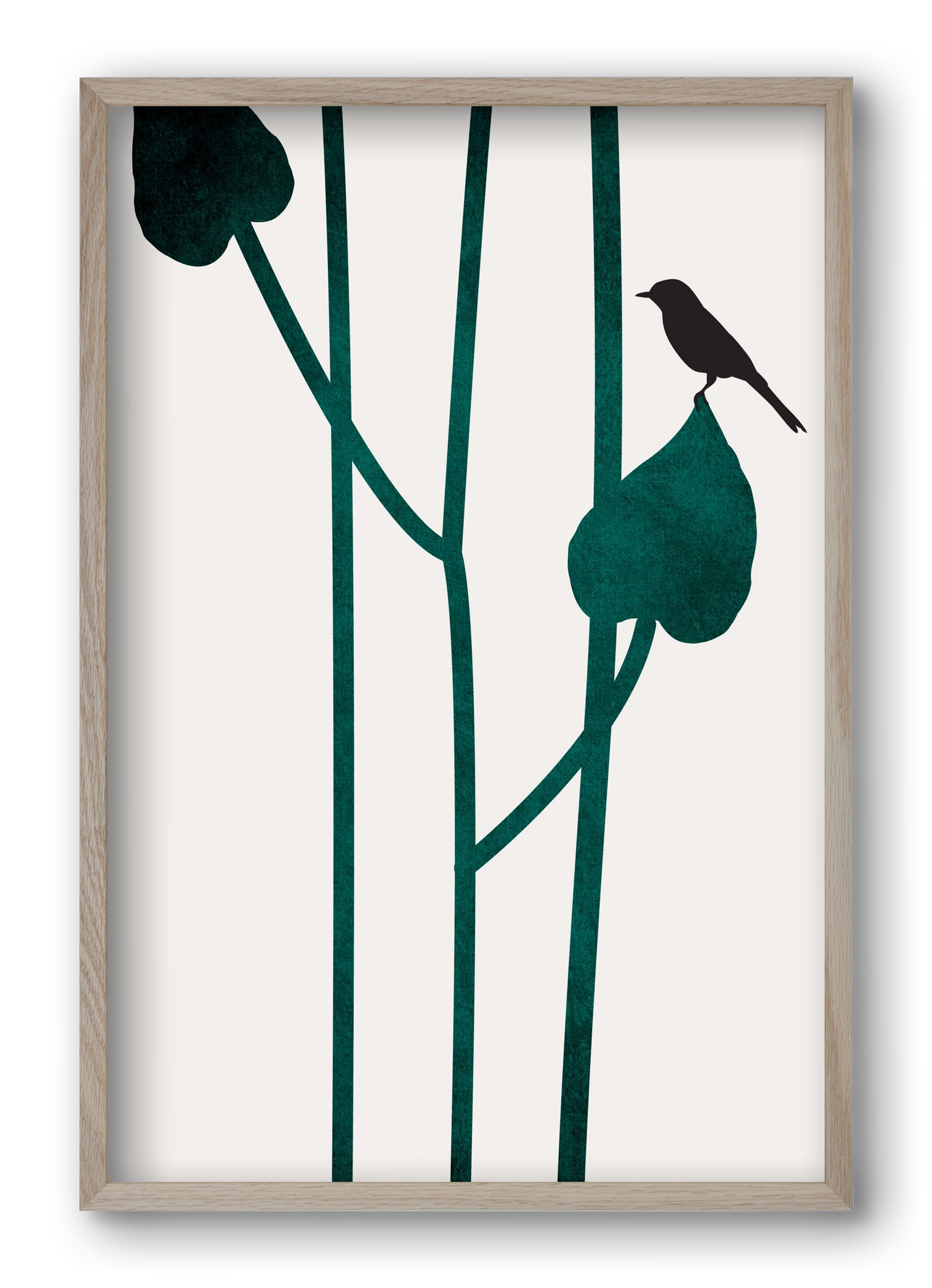 The bird, 40x60 cm (40x60 cm), Tölgy keret