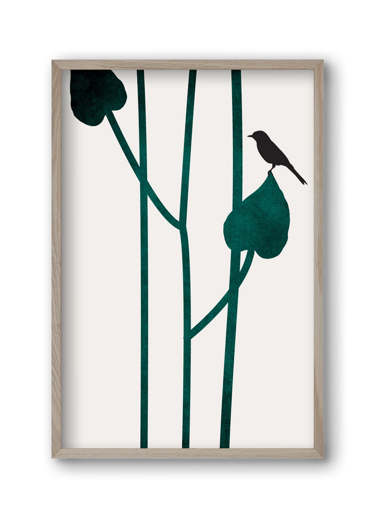 The bird, 30x45 cm (30x45 cm), Tölgy keret