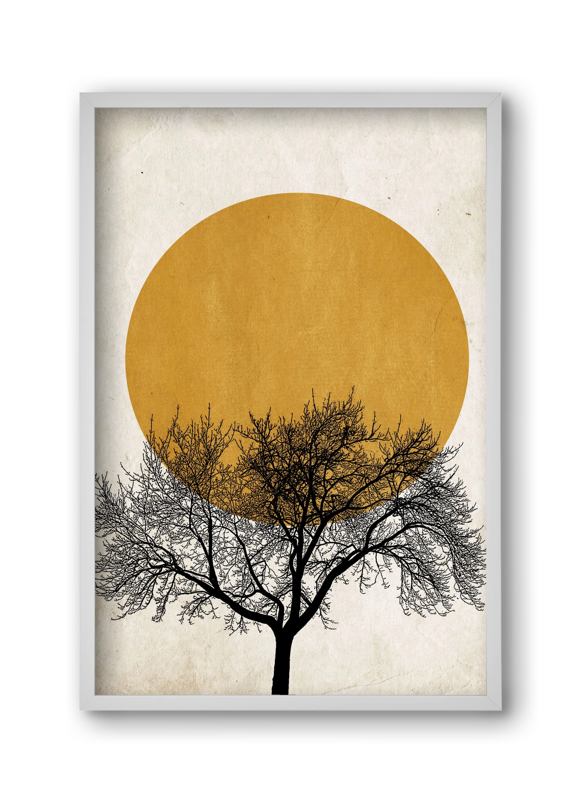 Wintermorgen, 30x45 cm (30x45 cm), Fehér keret