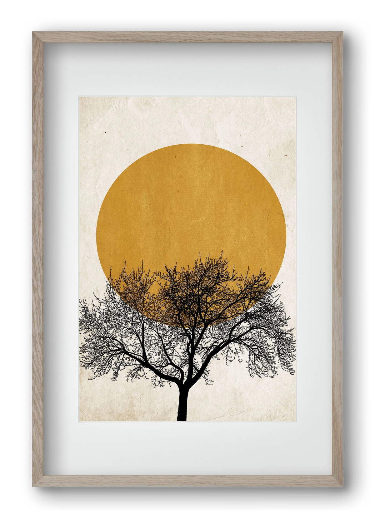 Wintermorgen, 40x60 cm (30x45 cm), Tölgy keret, paszpartuval