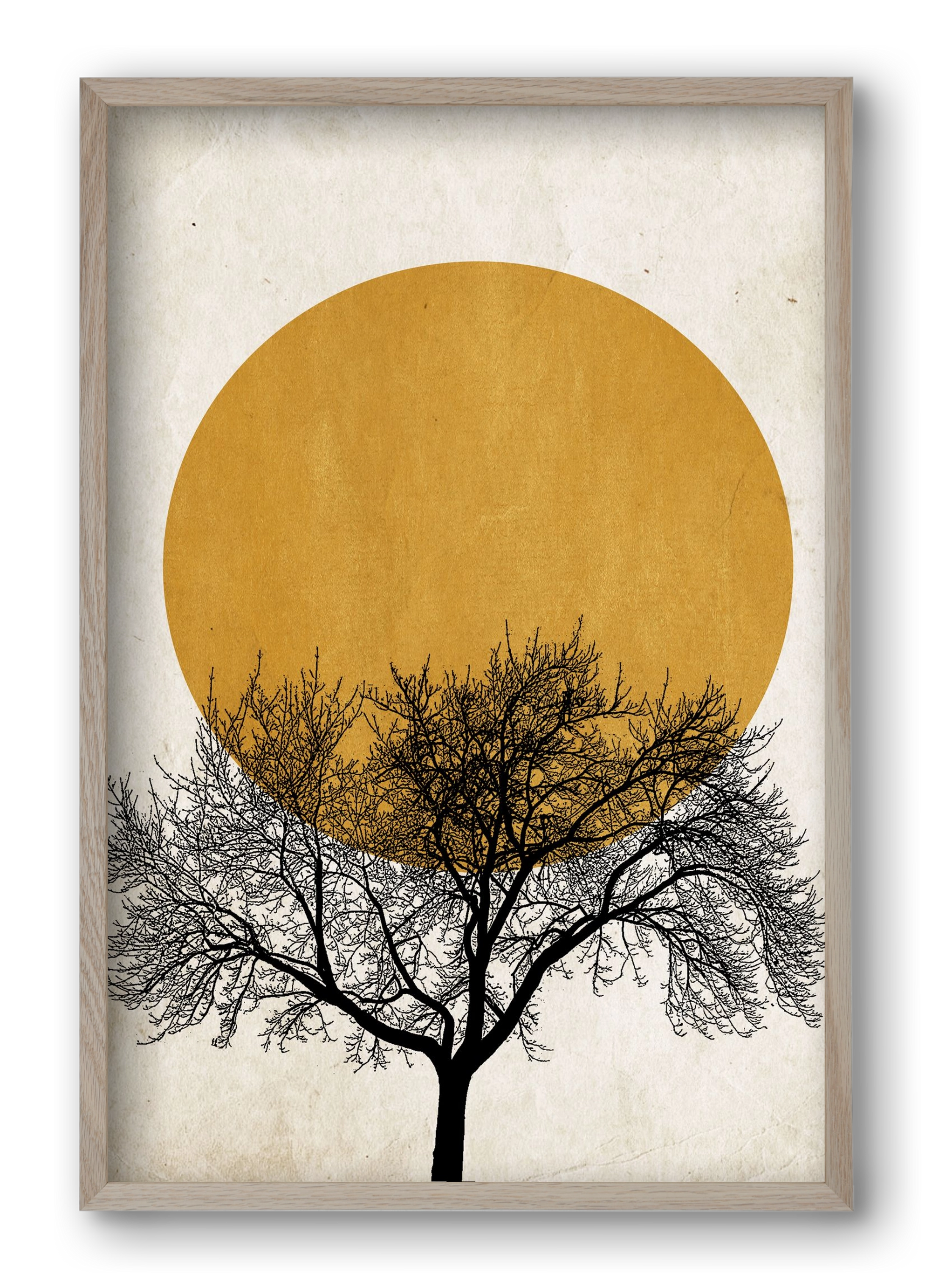 Wintermorgen, 40x60 cm (40x60 cm), Tölgy keret