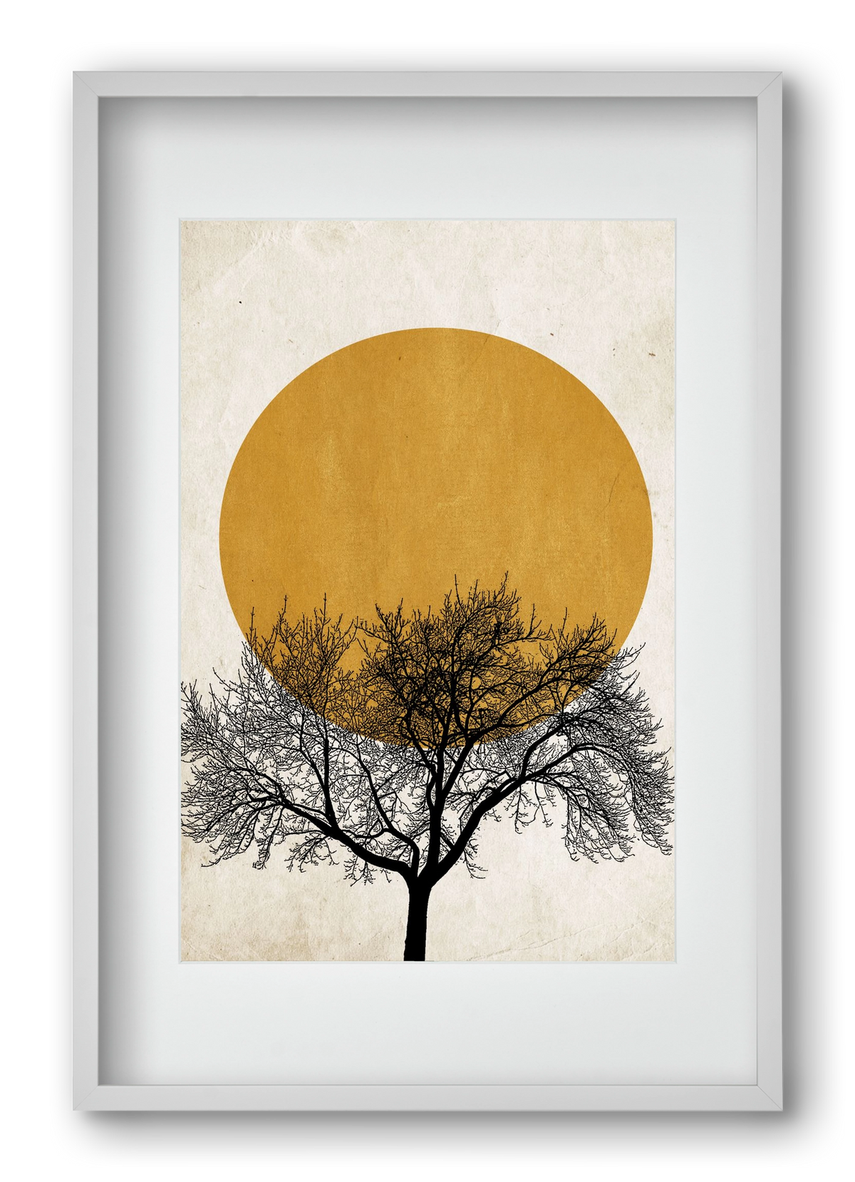 Wintermorgen, 40x60 cm (30x45 cm), Fehér keret, paszpartuval