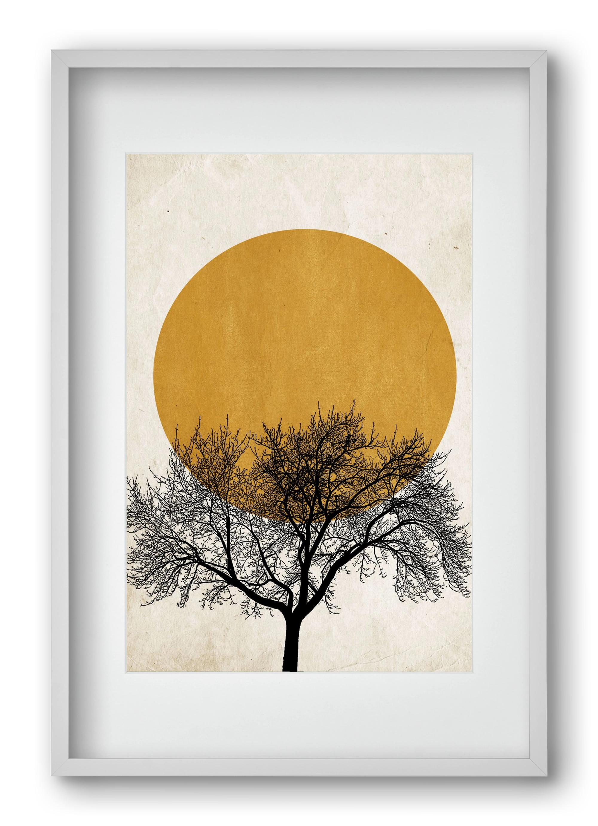 Wintermorgen, 40x60 cm (30x45 cm), Fehér keret, paszpartuval