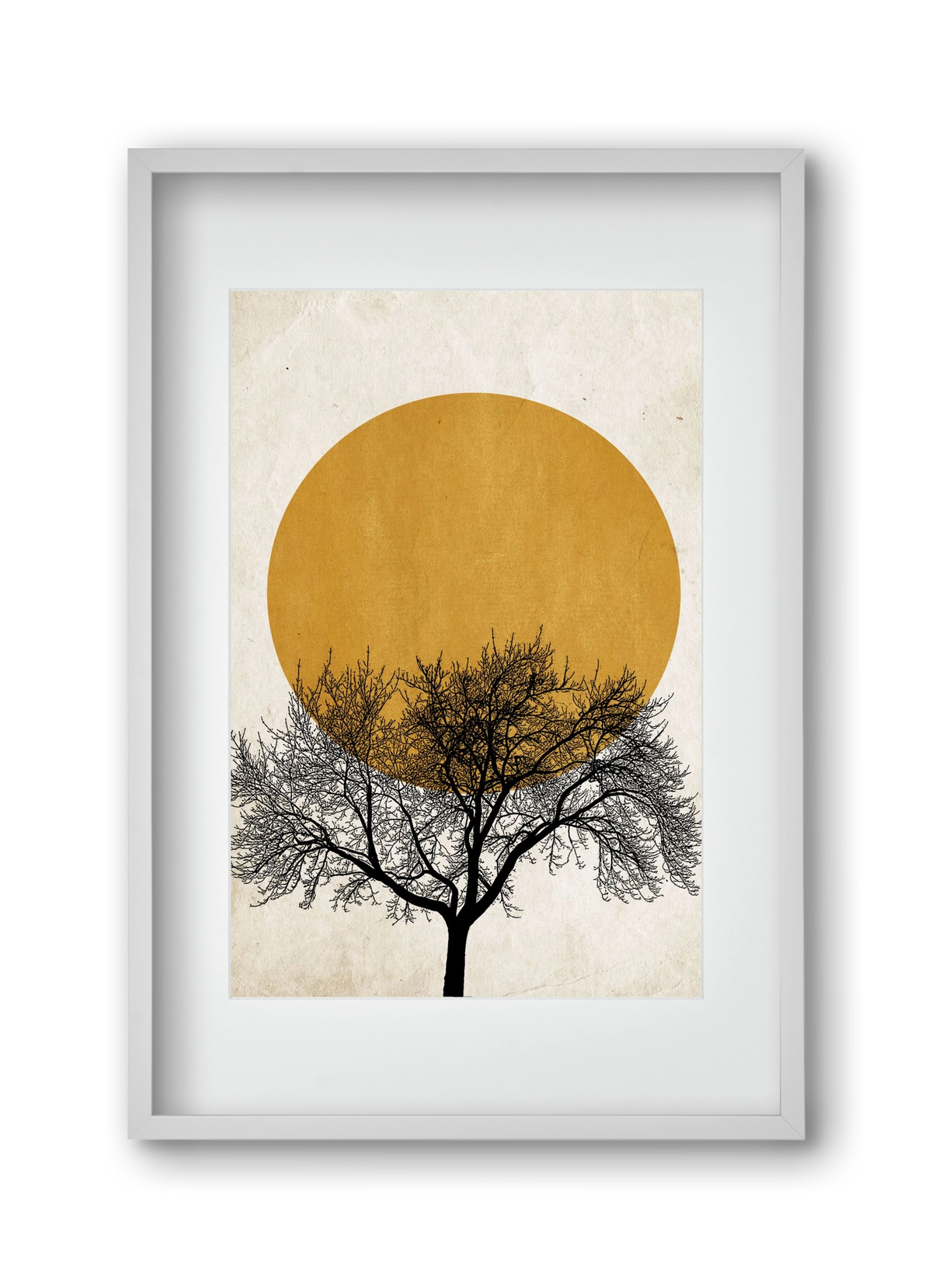 Wintermorgen, 30x45 cm (20x30 cm), Fehér keret, paszpartuval