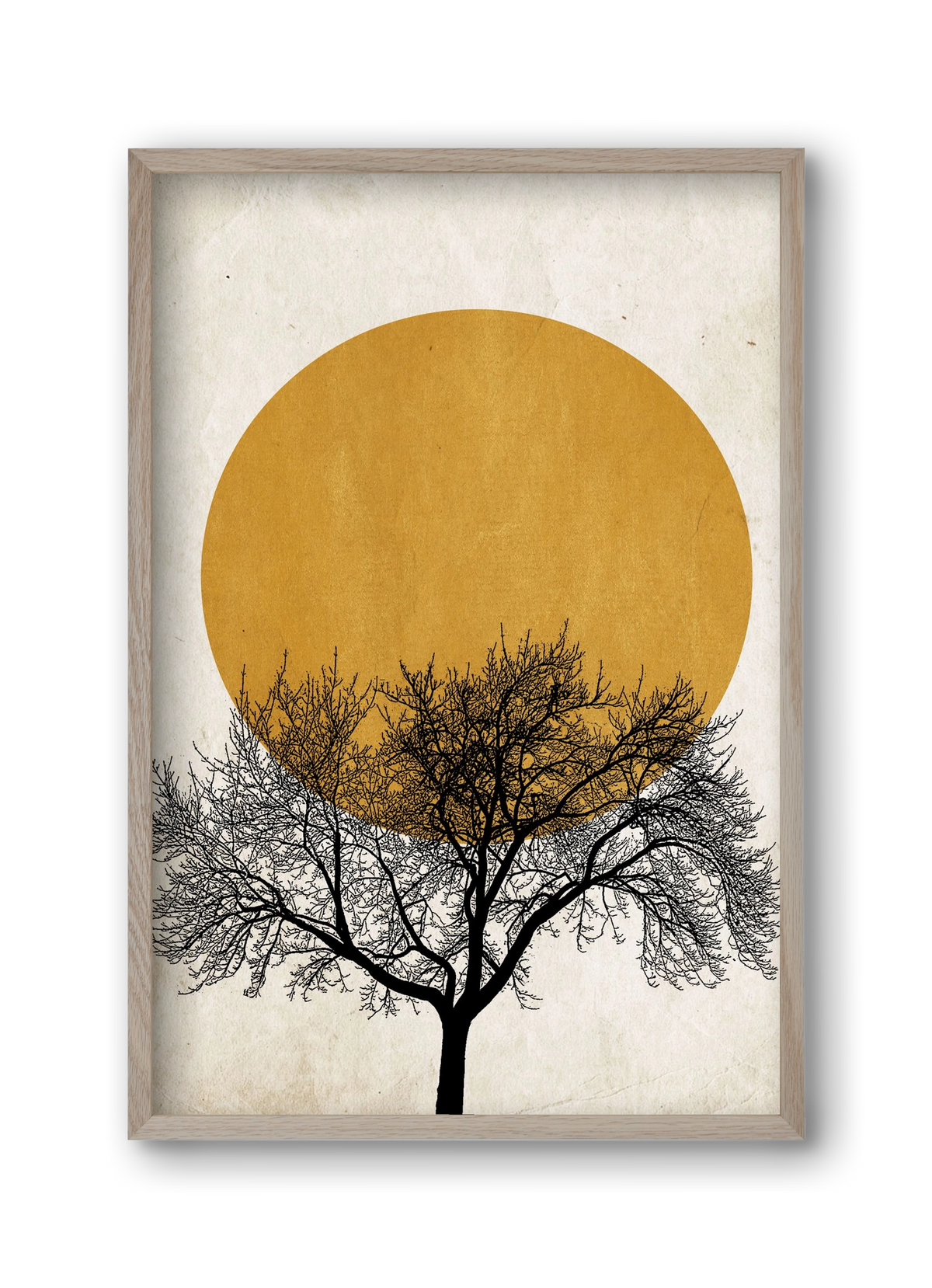 Wintermorgen, 30x45 cm (30x45 cm), Tölgy keret