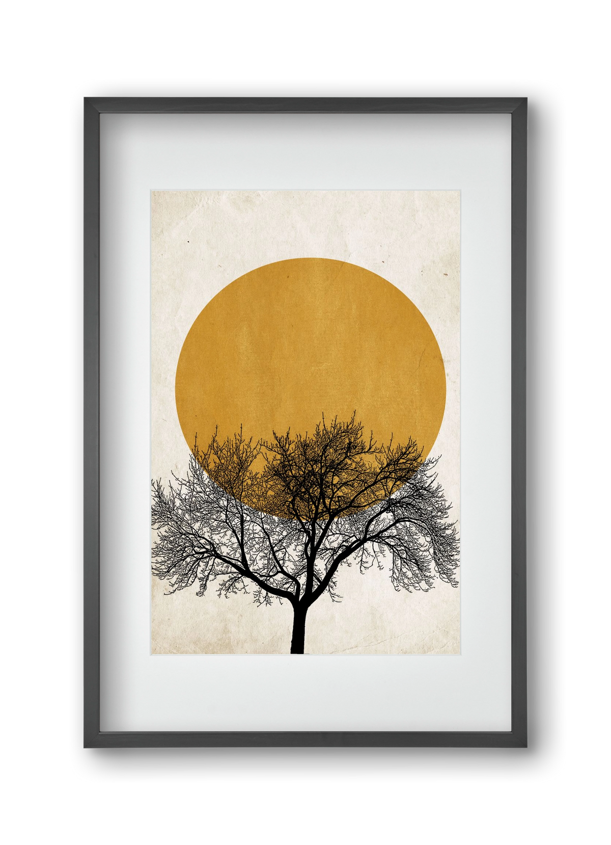 Wintermorgen, 30x45 cm (20x30 cm), Fekete keret, paszpartuval