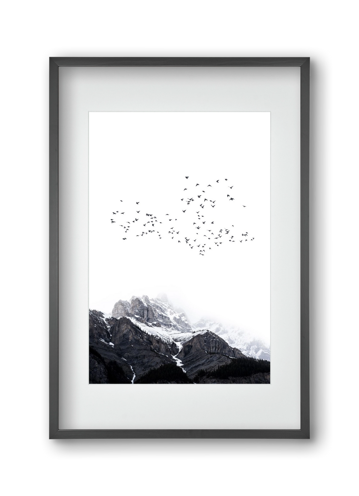 The mountains, 30x45 cm (20x30 cm), Fekete keret, paszpartuval