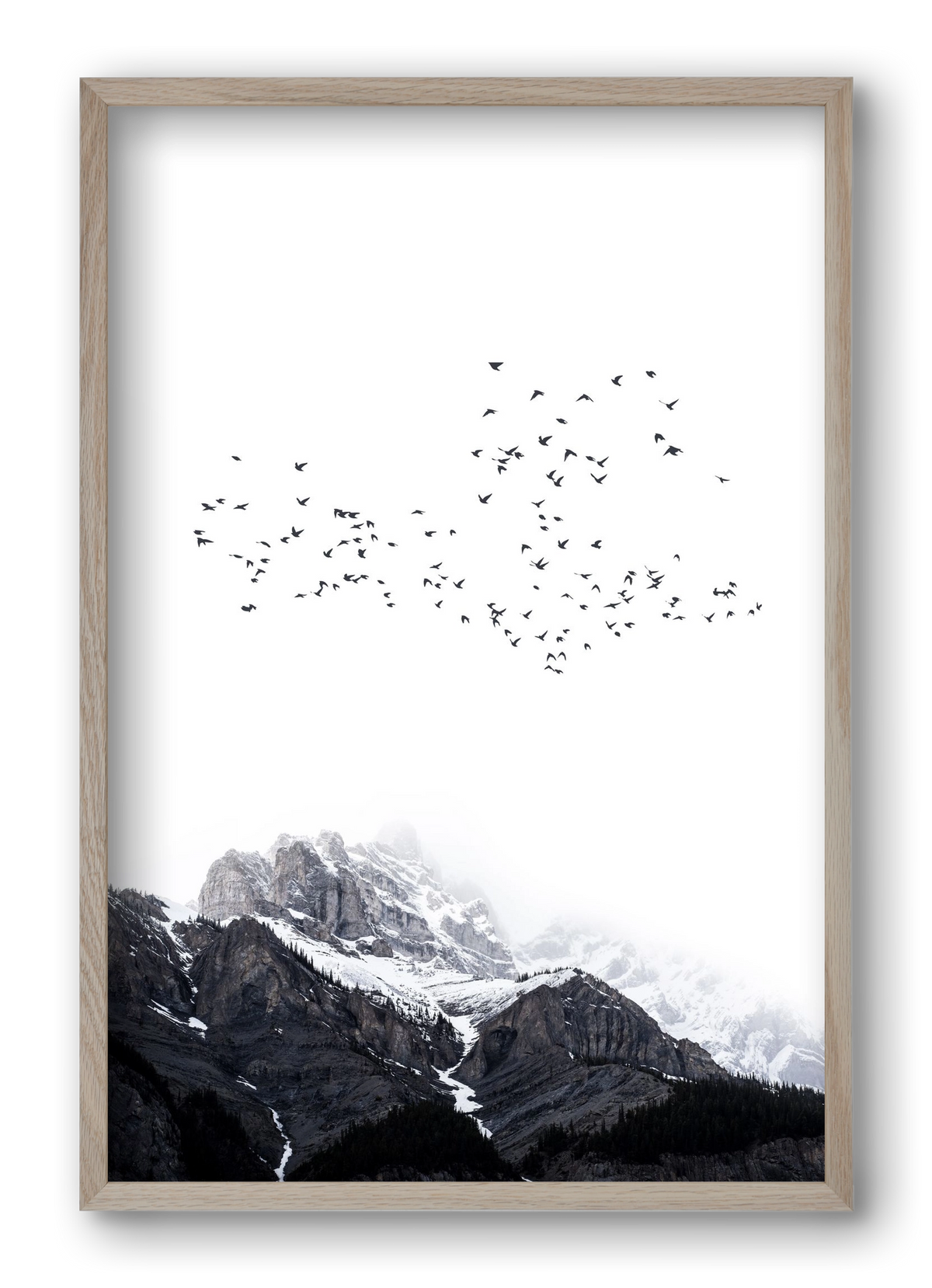 The mountains, 40x60 cm (40x60 cm), Tölgy keret