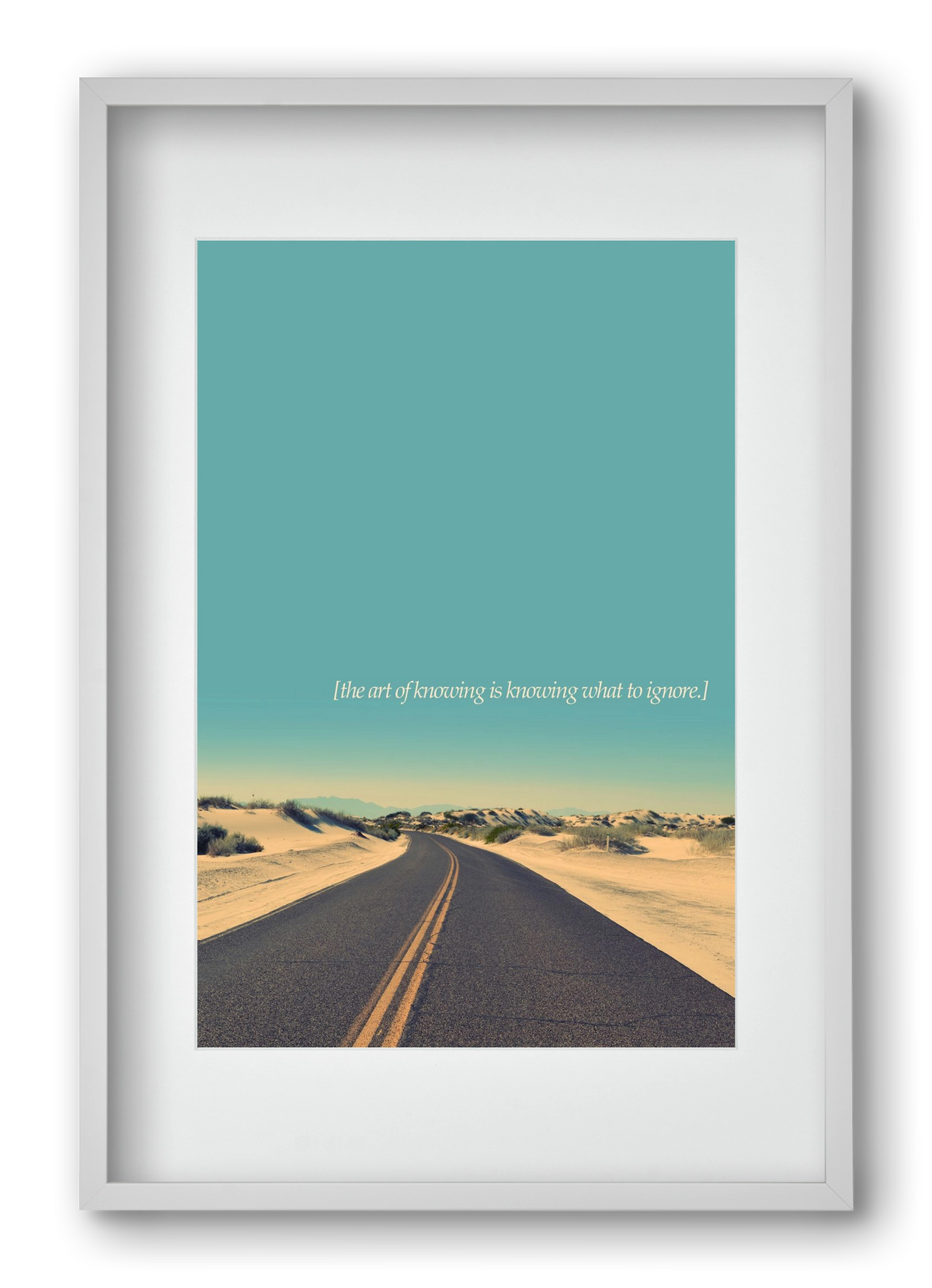 The art of knowing, 40x60 cm (30x45 cm), Fehér keret, paszpartuval