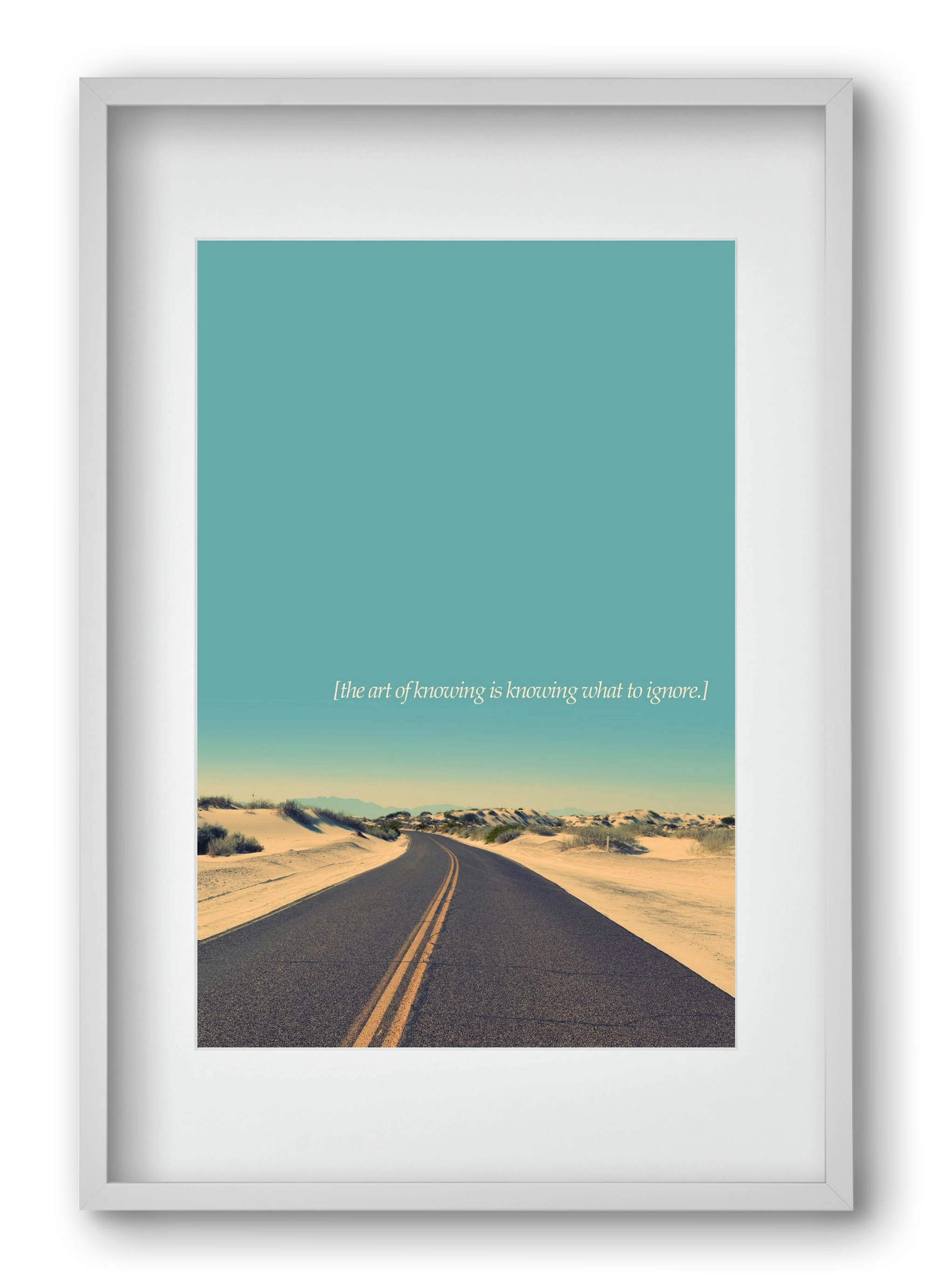 The art of knowing, 40x60 cm (30x45 cm), Fehér keret, paszpartuval