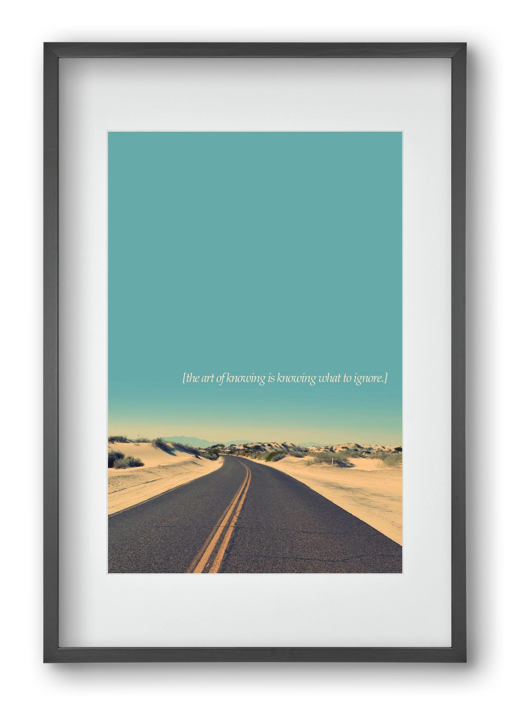 The art of knowing, 40x60 cm (30x45 cm), Fekete keret, paszpartuval