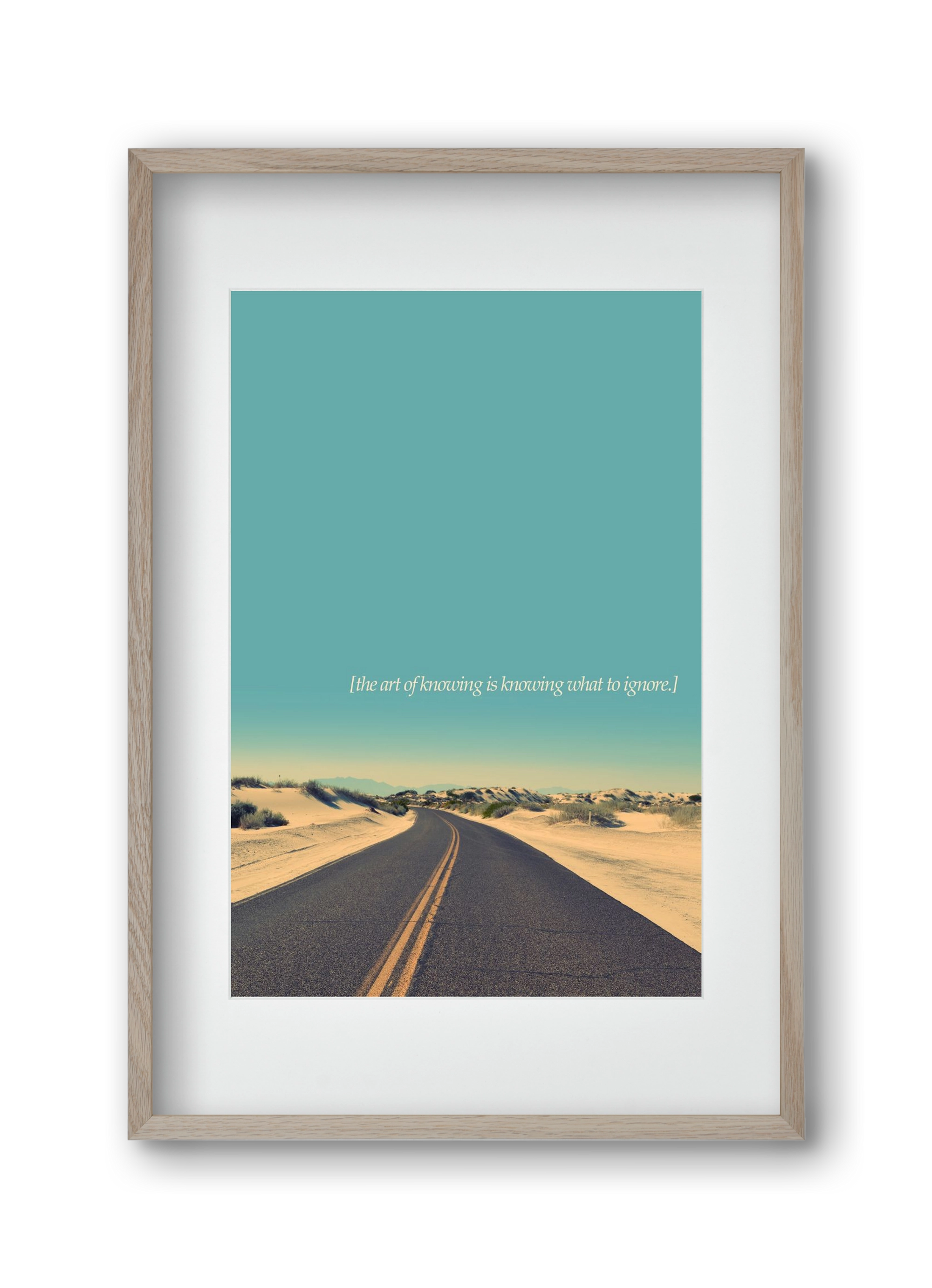 The art of knowing, 30x45 cm (20x30 cm), Tölgy keret, paszpartuval