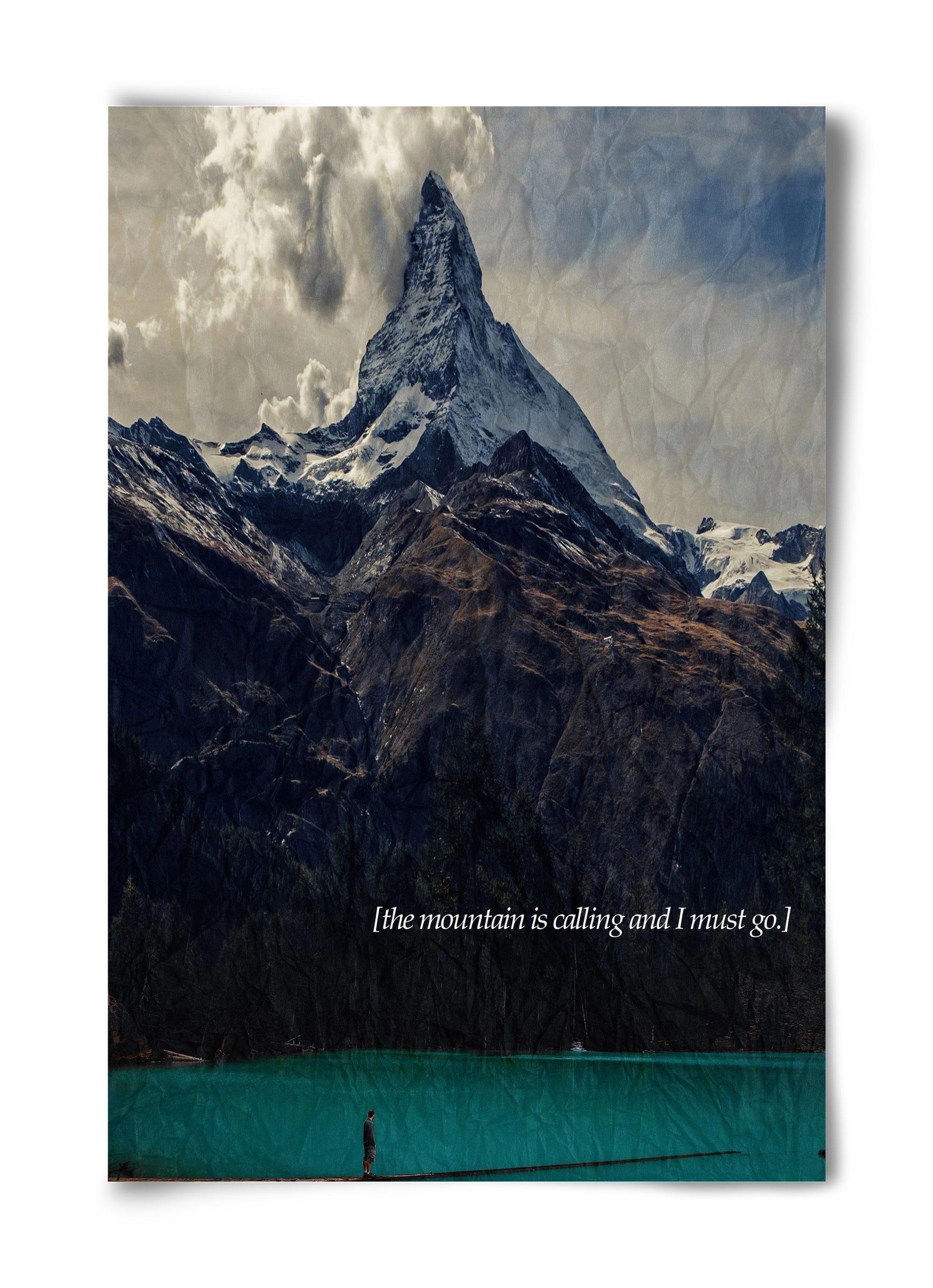 The mountain is calling, 40x60 cm, Keret nélkül