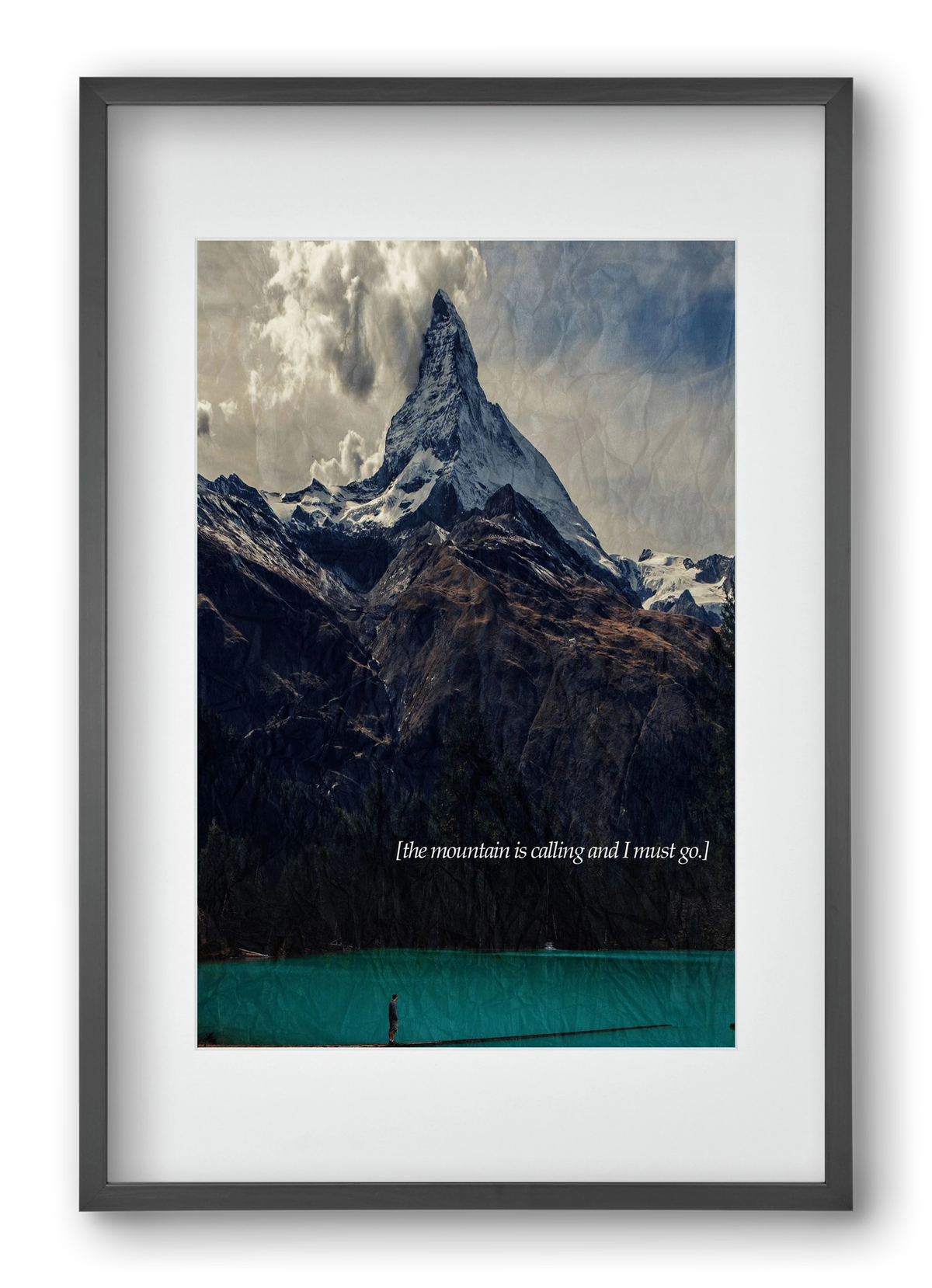 The mountain is calling, 40x60 cm (30x45 cm), Fekete keret, paszpartuval