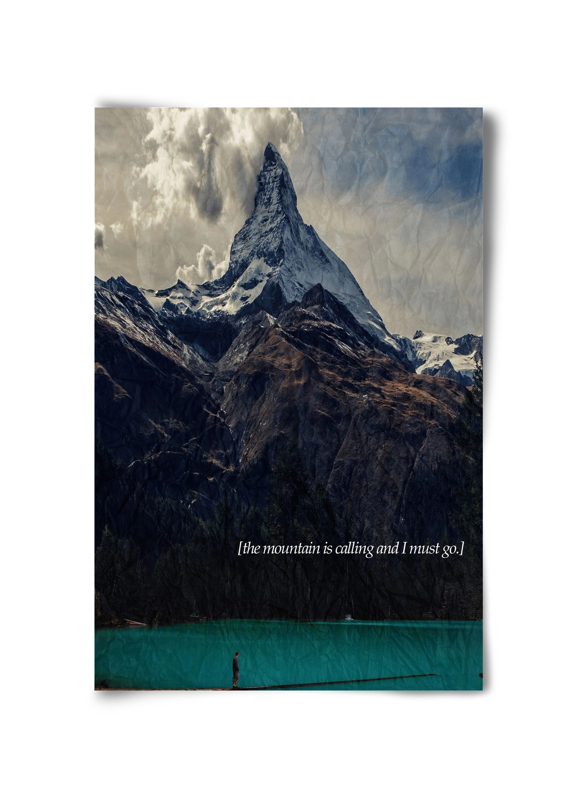 The mountain is calling, 30x45 cm, Keret nélkül