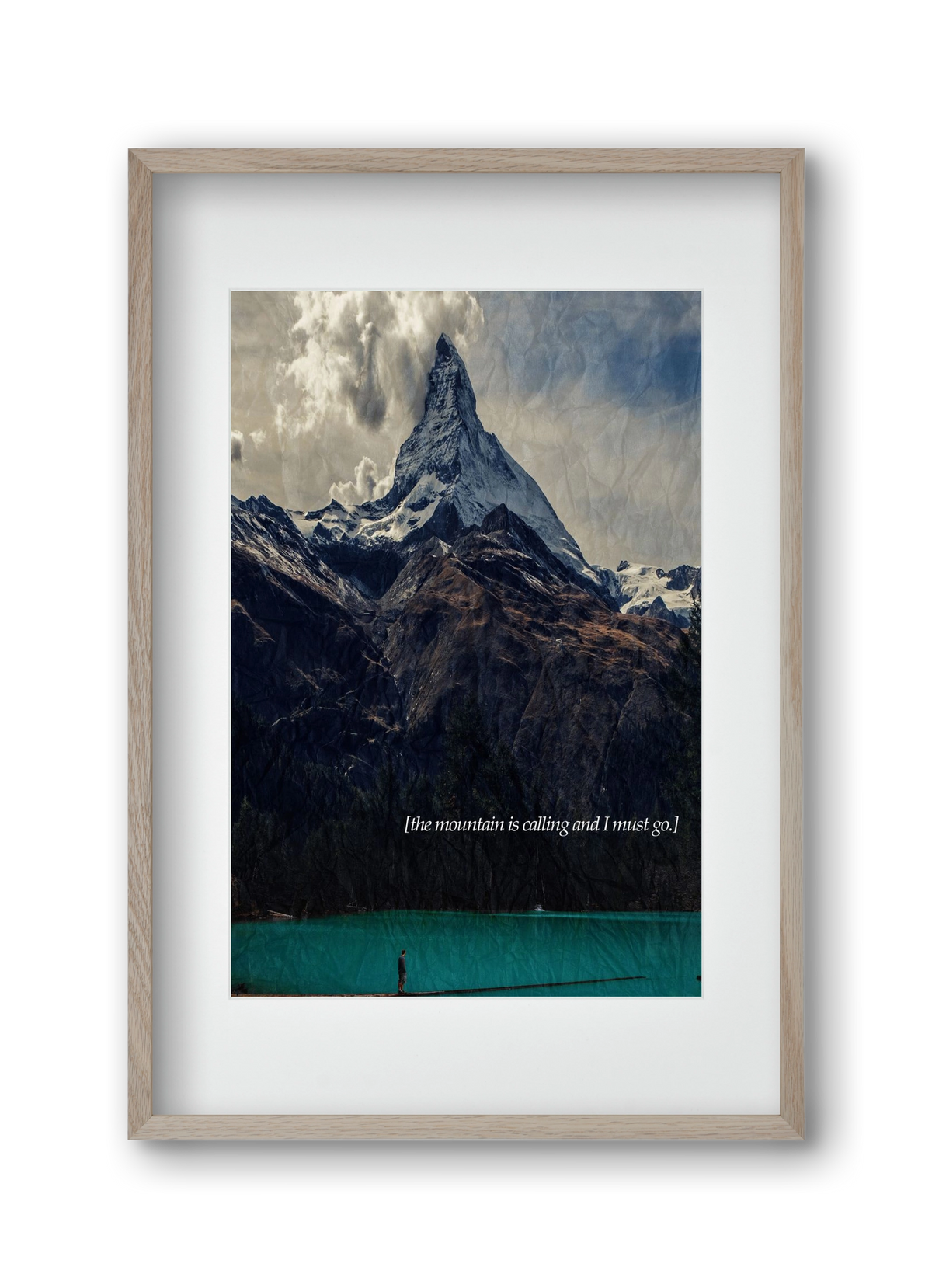 The mountain is calling, 30x45 cm (20x30 cm), Tölgy keret, paszpartuval