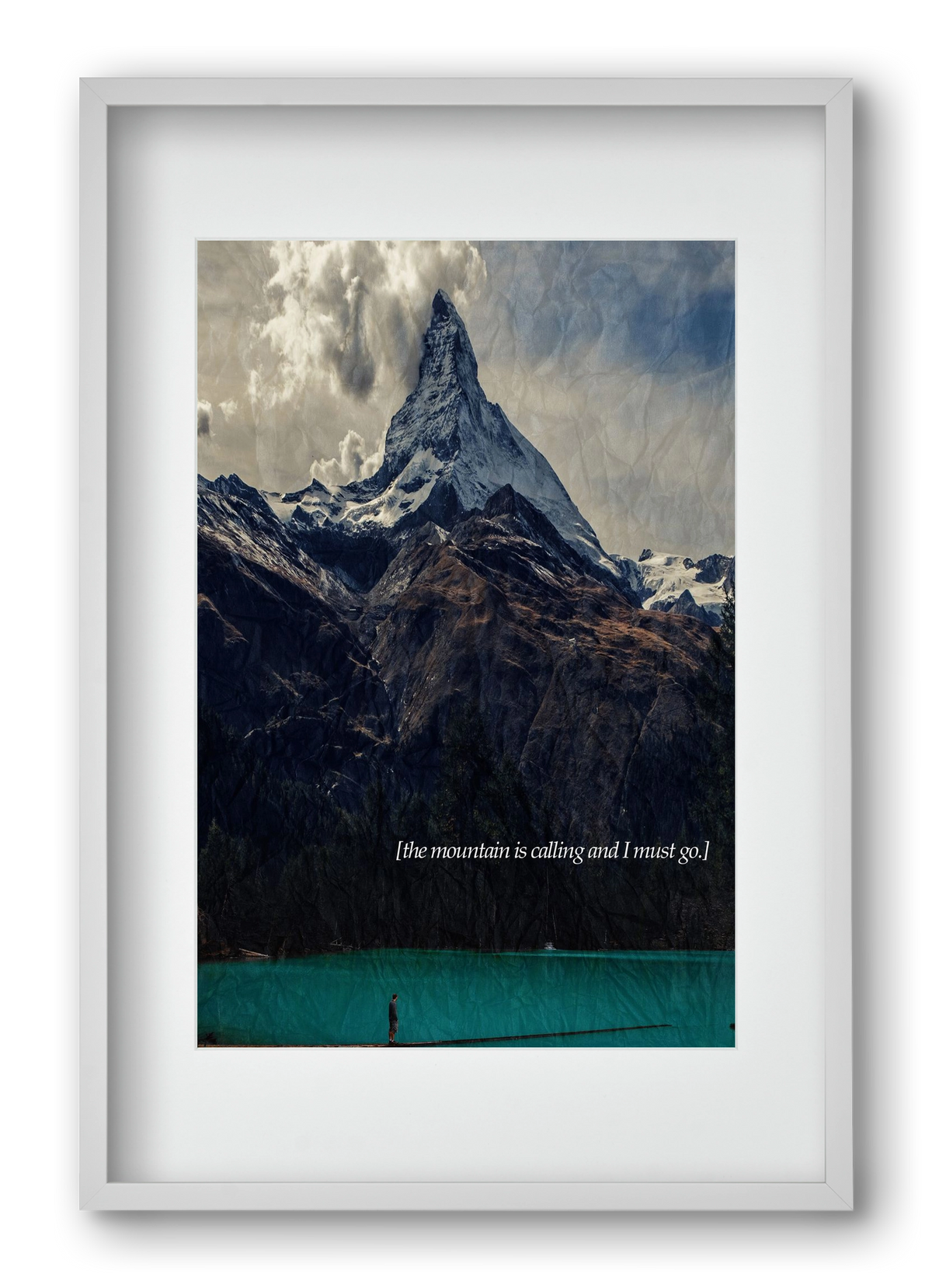 The mountain is calling, 40x60 cm (30x45 cm), Fehér keret, paszpartuval