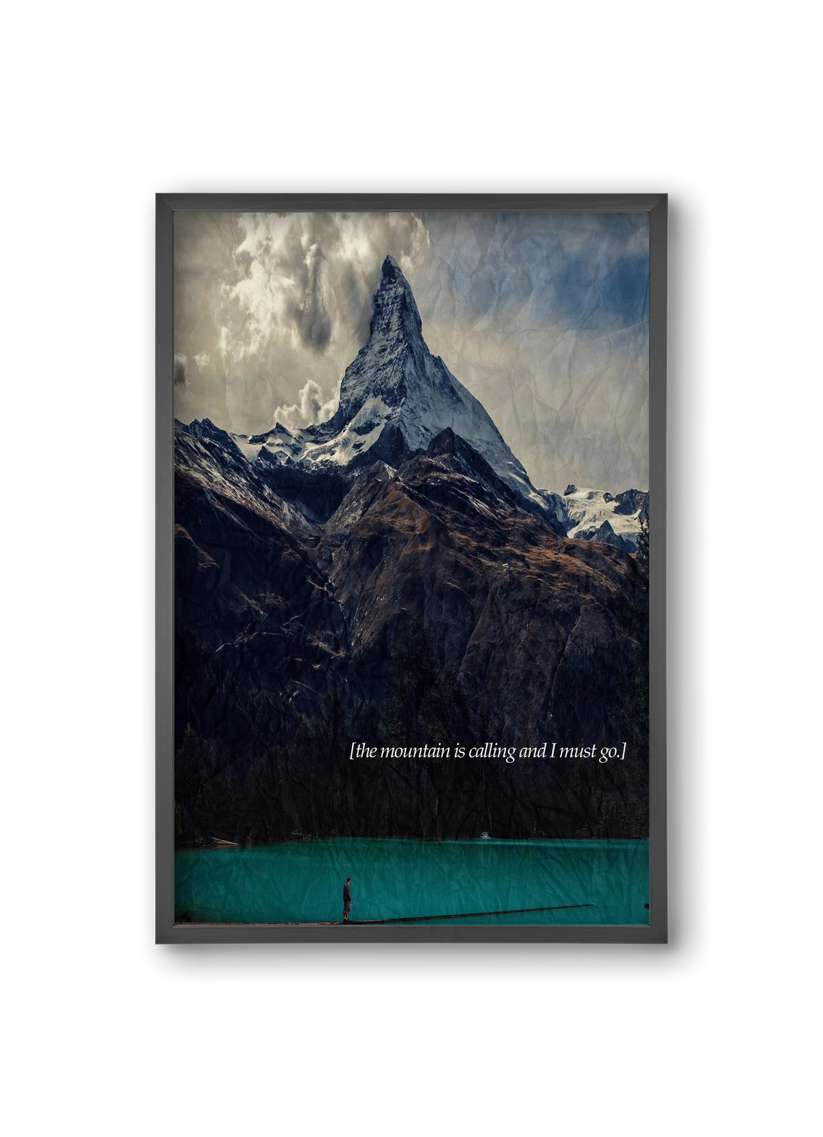 The mountain is calling, 20x30 cm (20x30 cm), Fekete keret