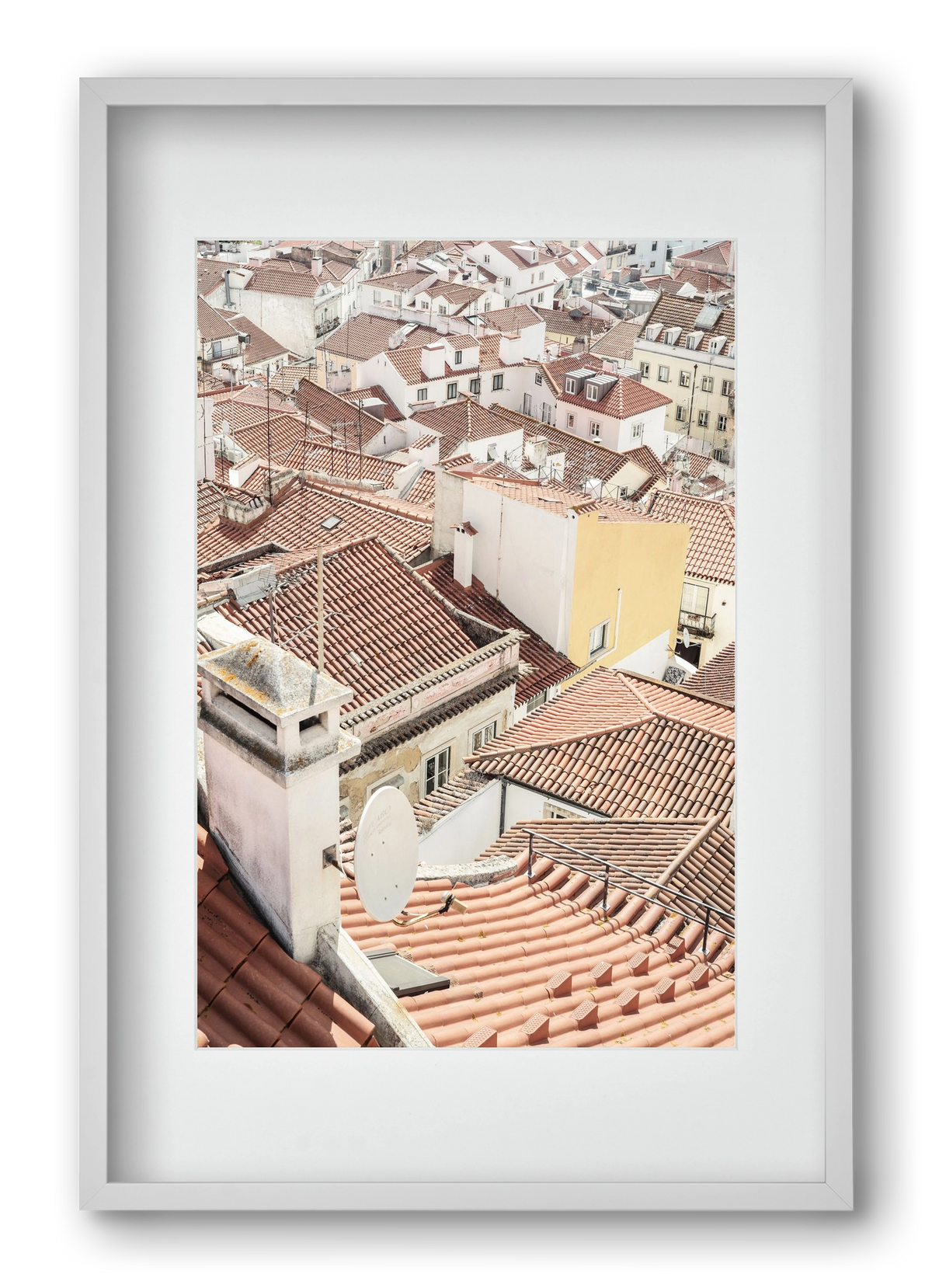 Alfama, 40x60 cm (30x45 cm), Fehér keret, paszpartuval