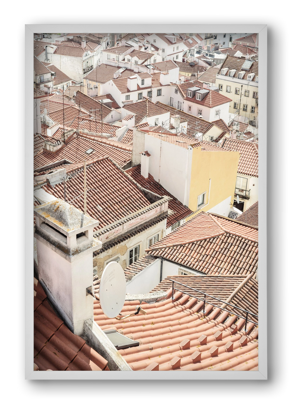 Alfama, 40x60 cm (40x60 cm), Fehér keret