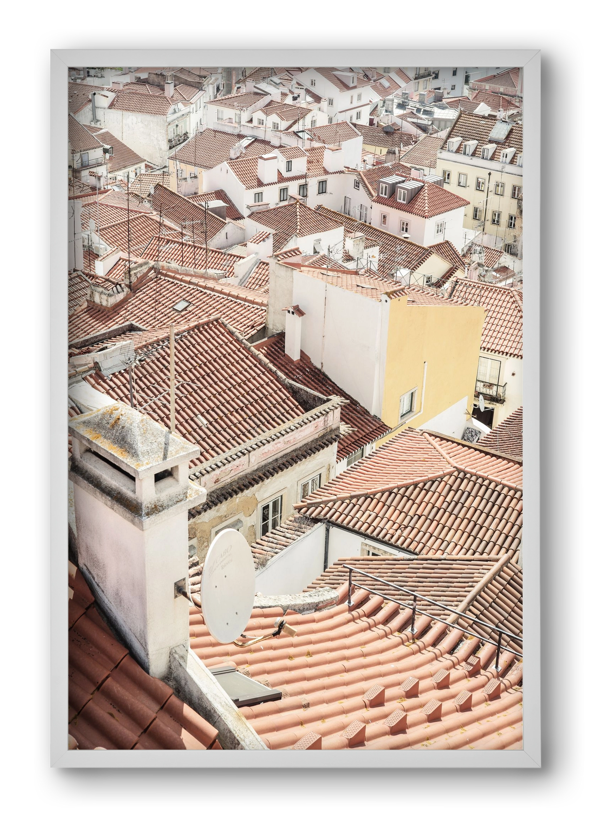 Alfama, 40x60 cm (40x60 cm), Fehér keret