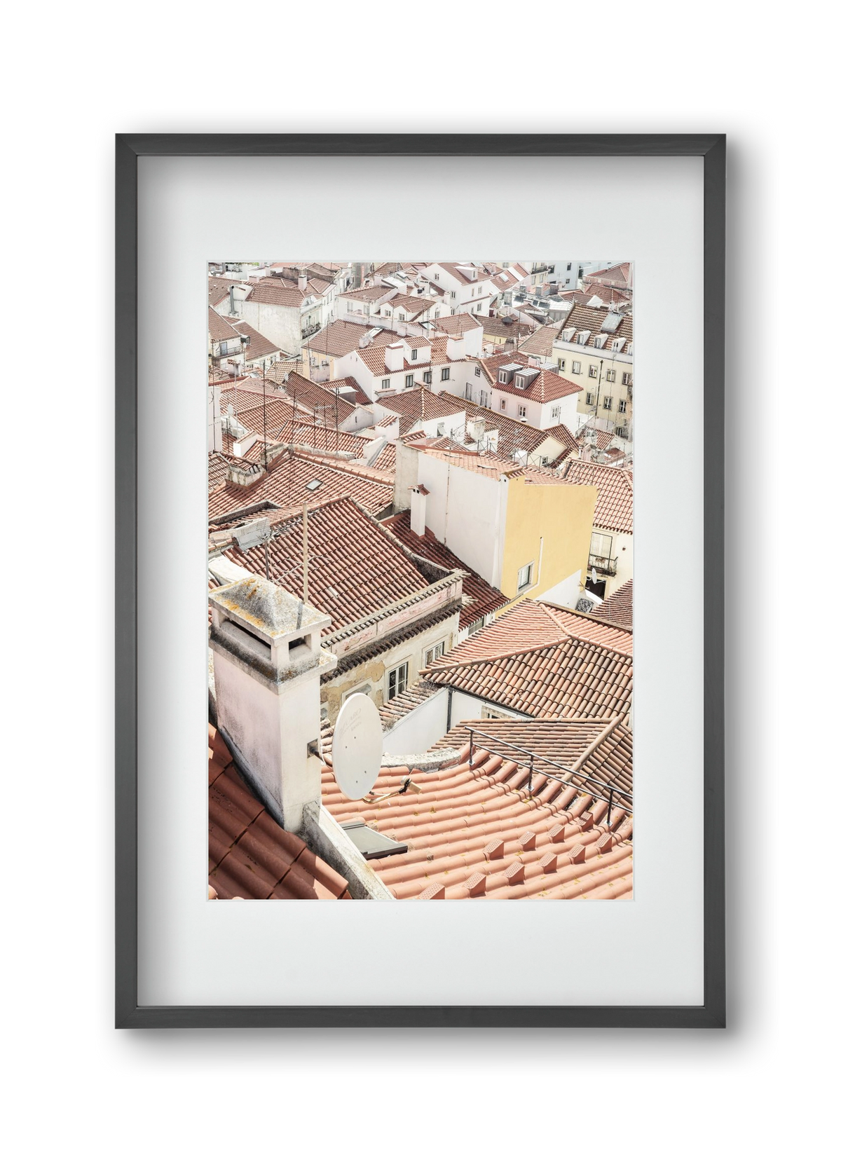 Alfama, 30x45 cm (20x30 cm), Fekete keret, paszpartuval