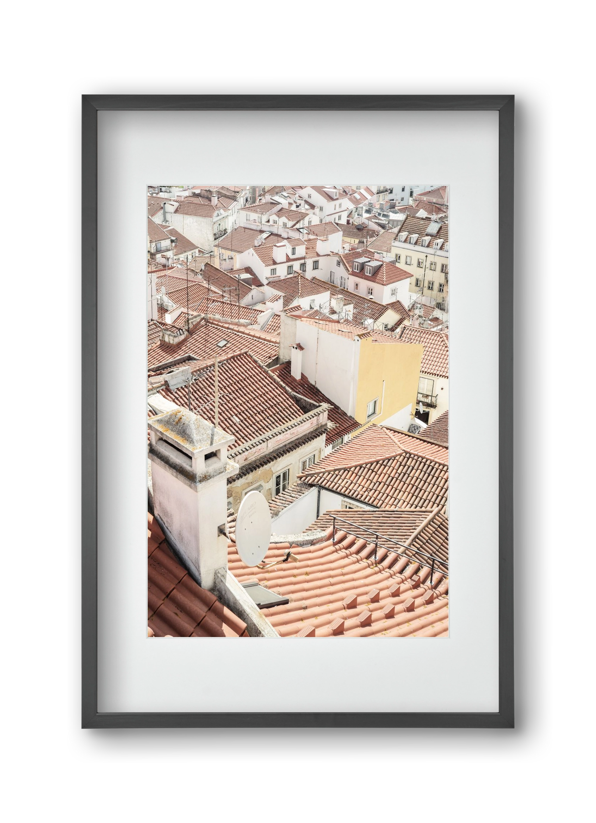 Alfama, 30x45 cm (20x30 cm), Fekete keret, paszpartuval
