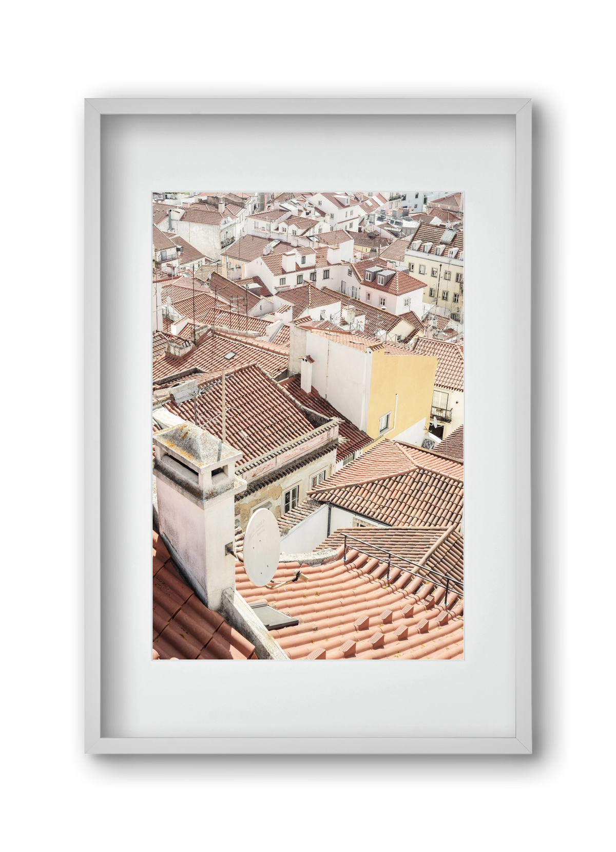 Alfama, 30x45 cm (20x30 cm), Fehér keret, paszpartuval