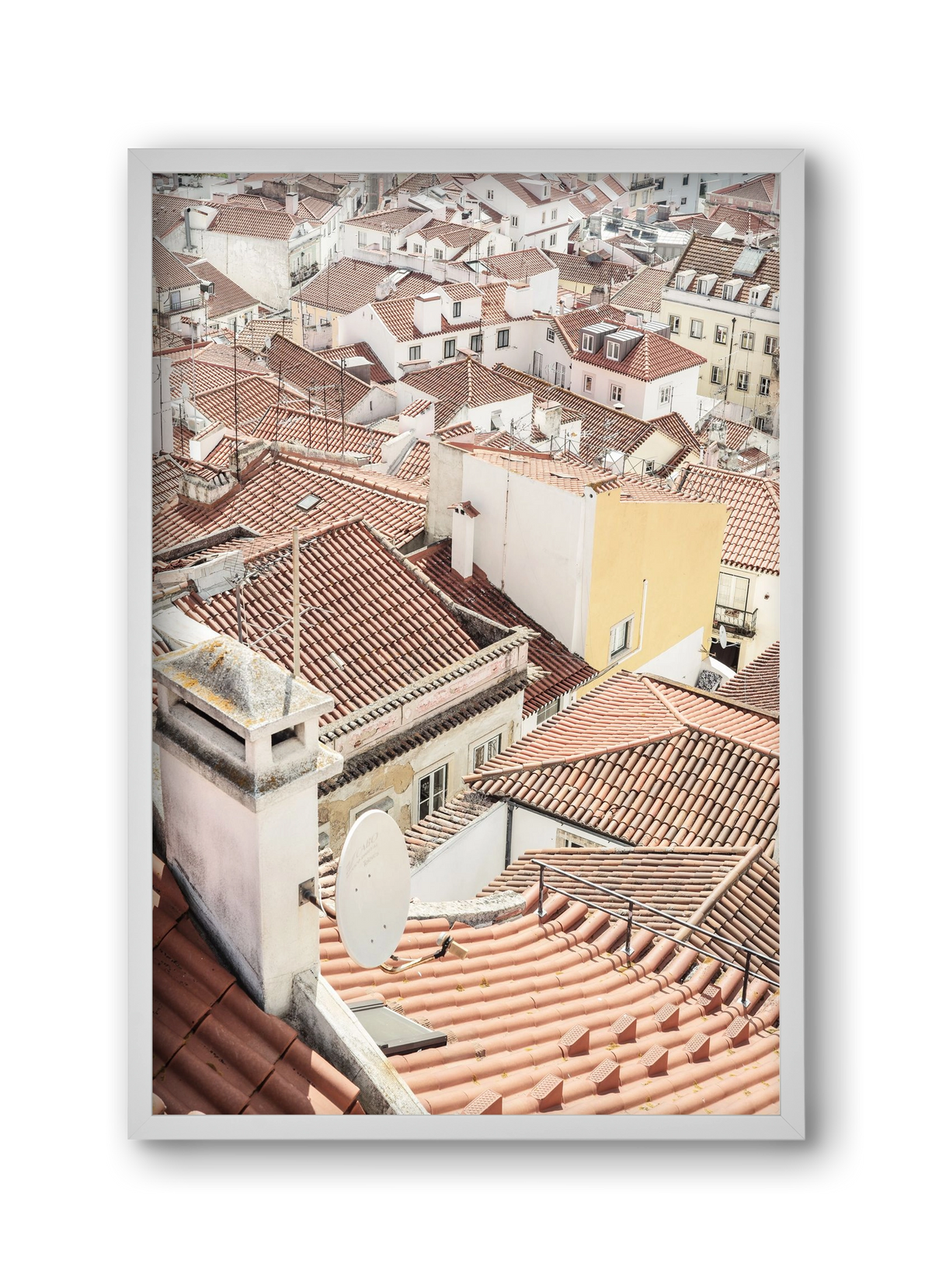 Alfama, 30x45 cm (30x45 cm), Fehér keret