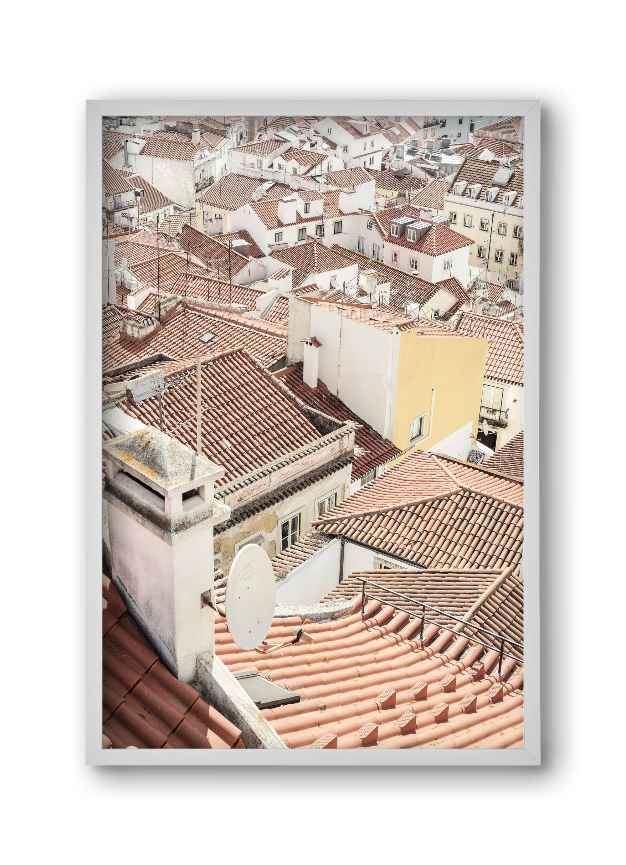 Alfama, 30x45 cm (30x45 cm), Fehér keret