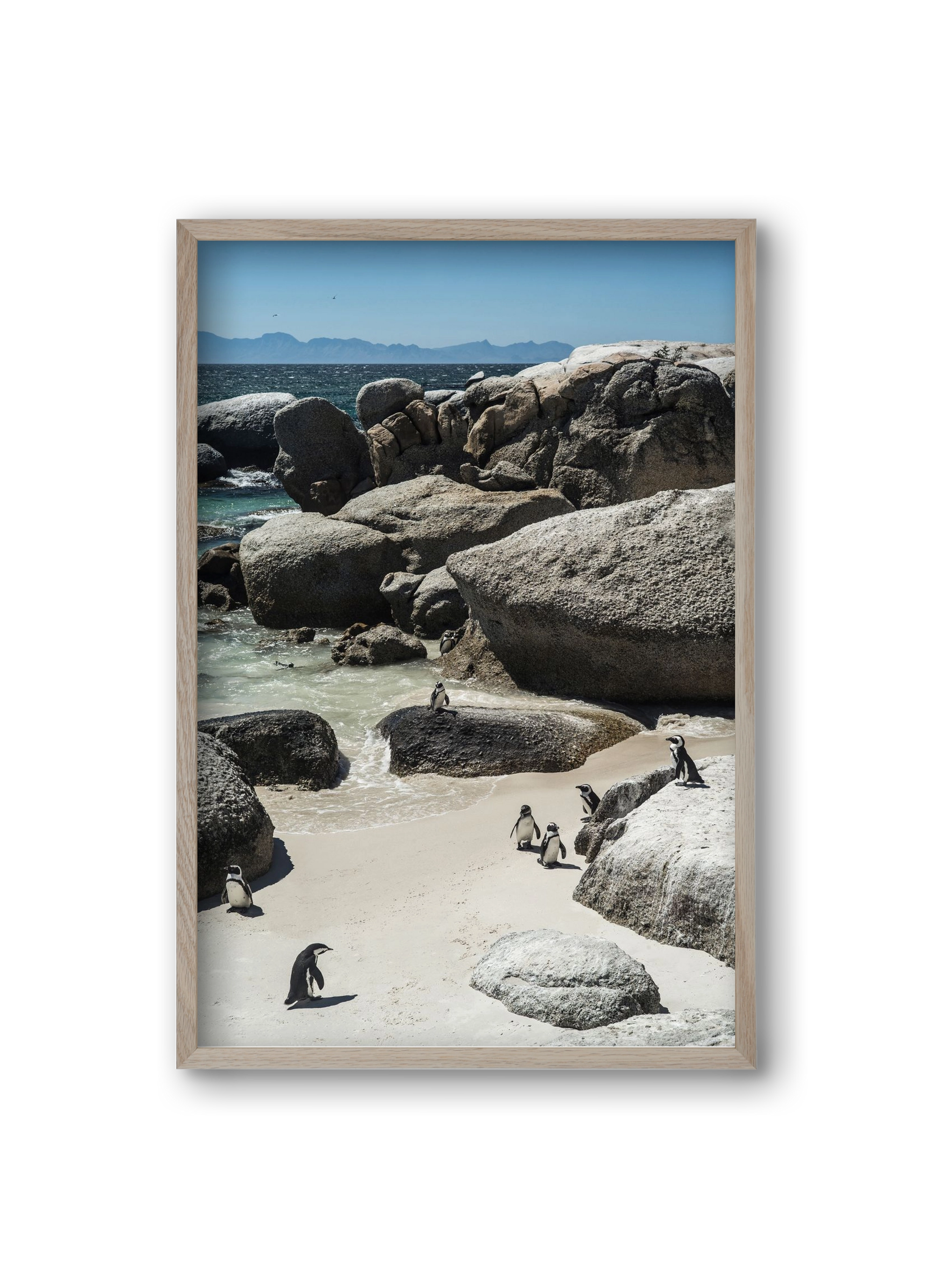 Boulders Beach, 20x30 cm (20x30 cm), Tölgy keret