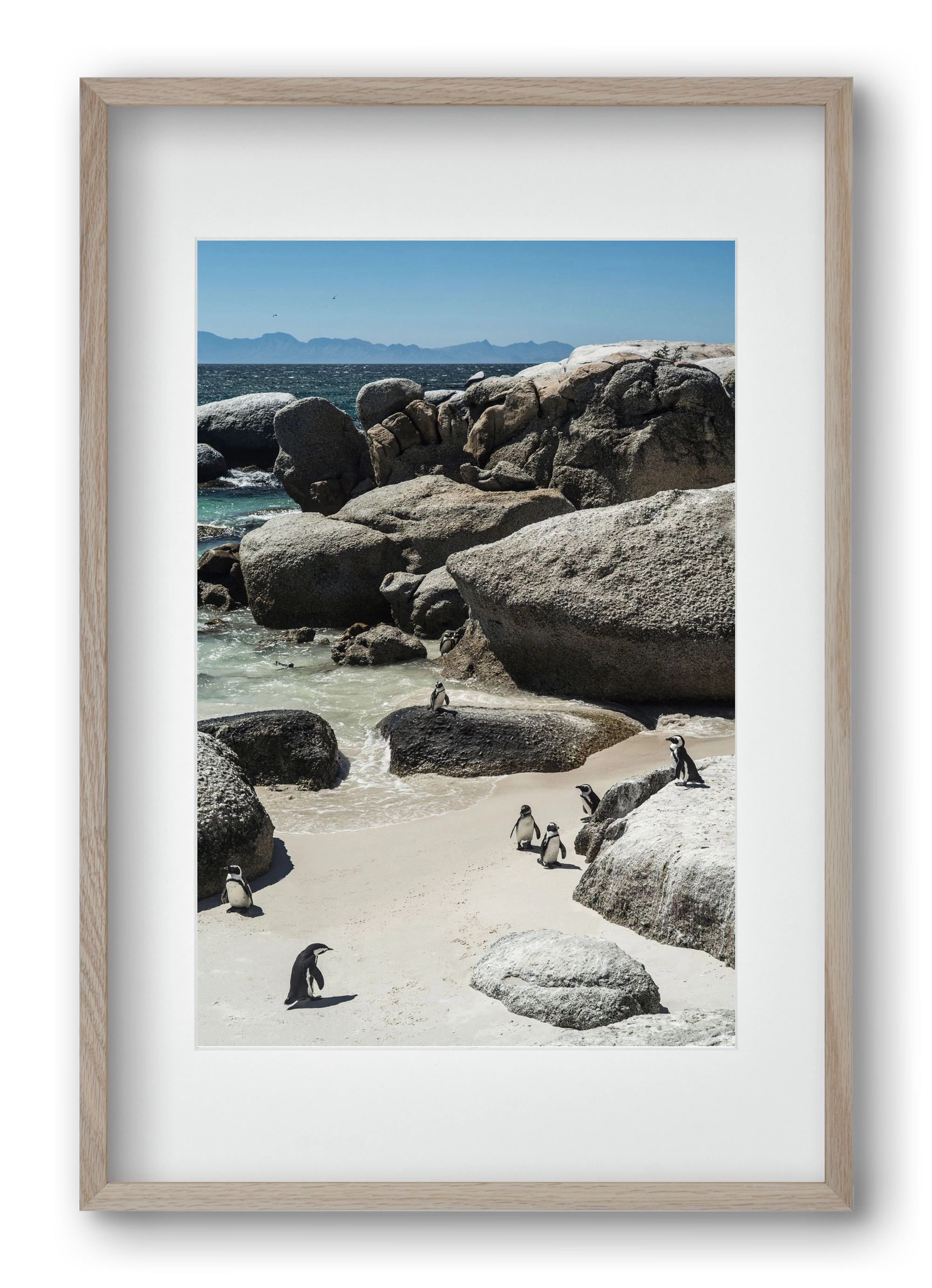 Boulders Beach, 40x60 cm (30x45 cm), Tölgy keret, paszpartuval