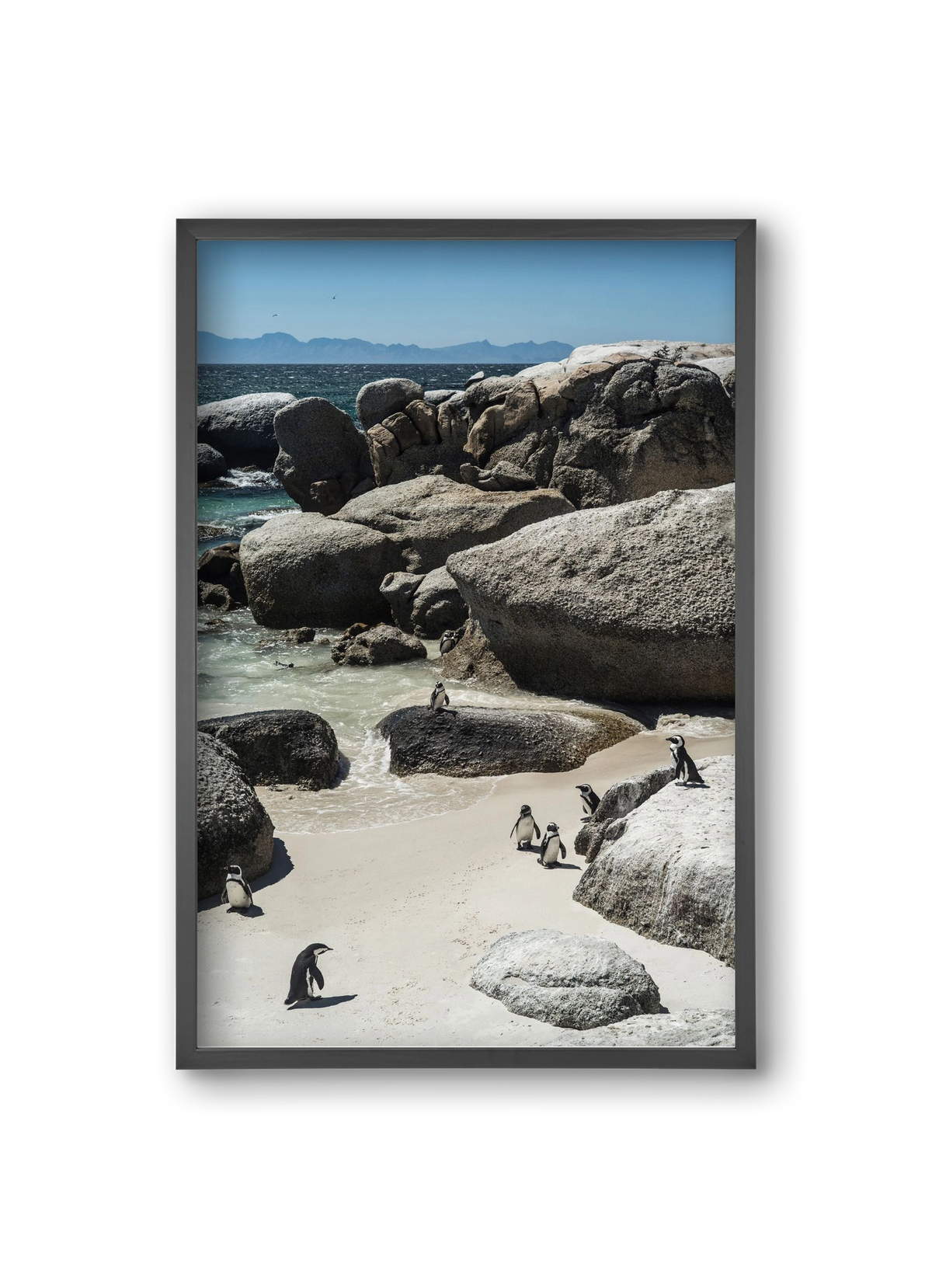 Boulders Beach, 20x30 cm (20x30 cm), Fekete keret