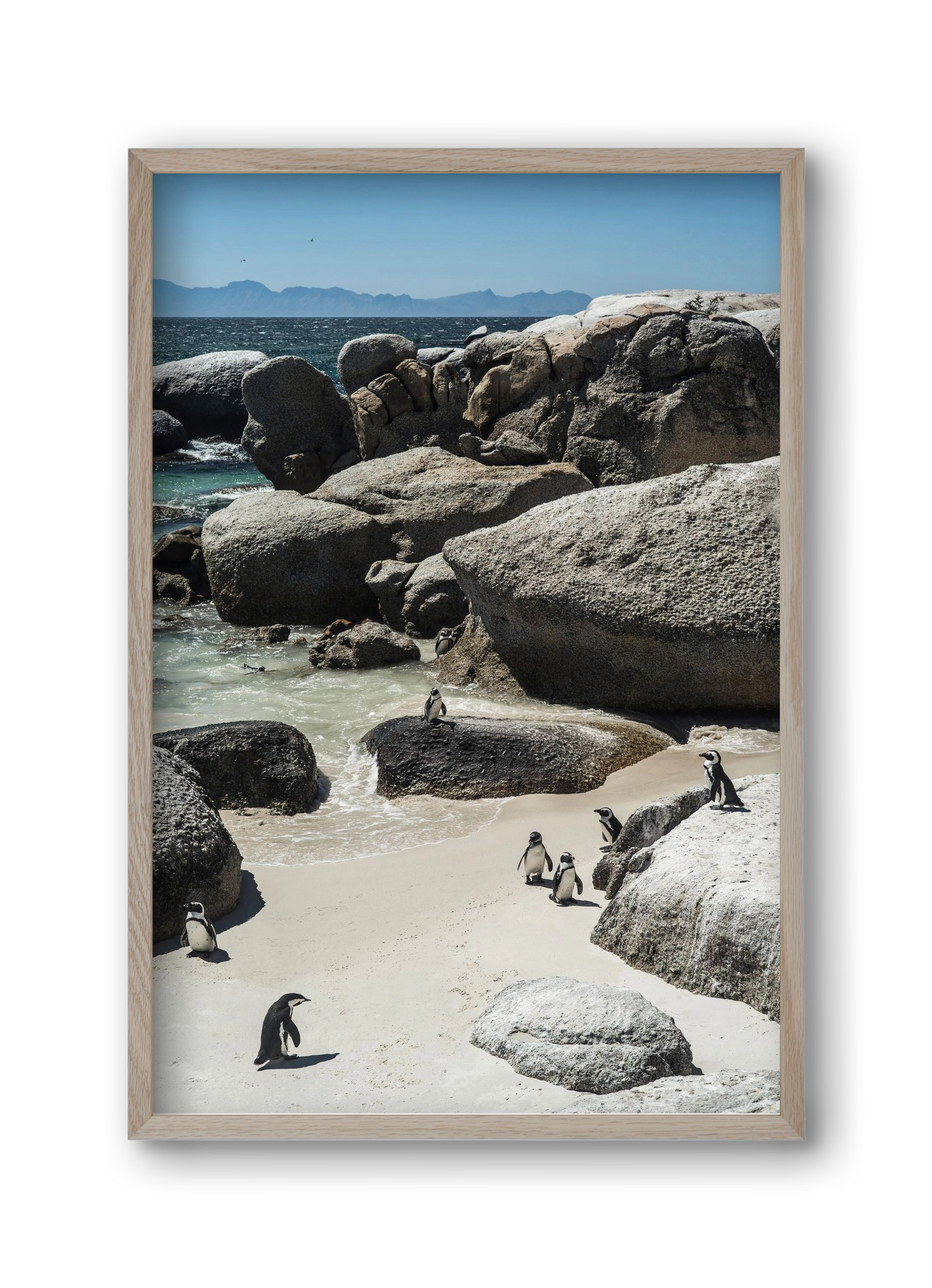 Boulders Beach, 30x45 cm (30x45 cm), Tölgy keret
