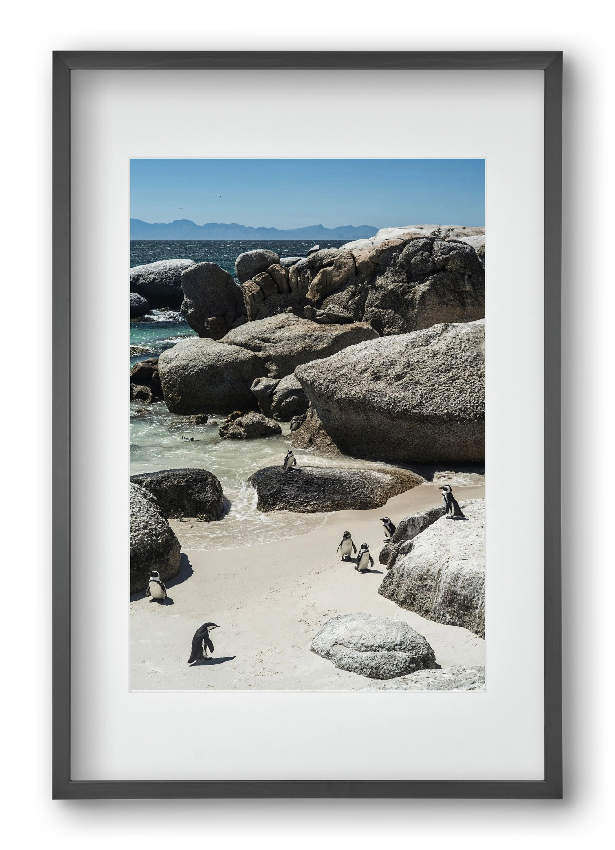 Boulders Beach, 40x60 cm (30x45 cm), Fekete keret, paszpartuval