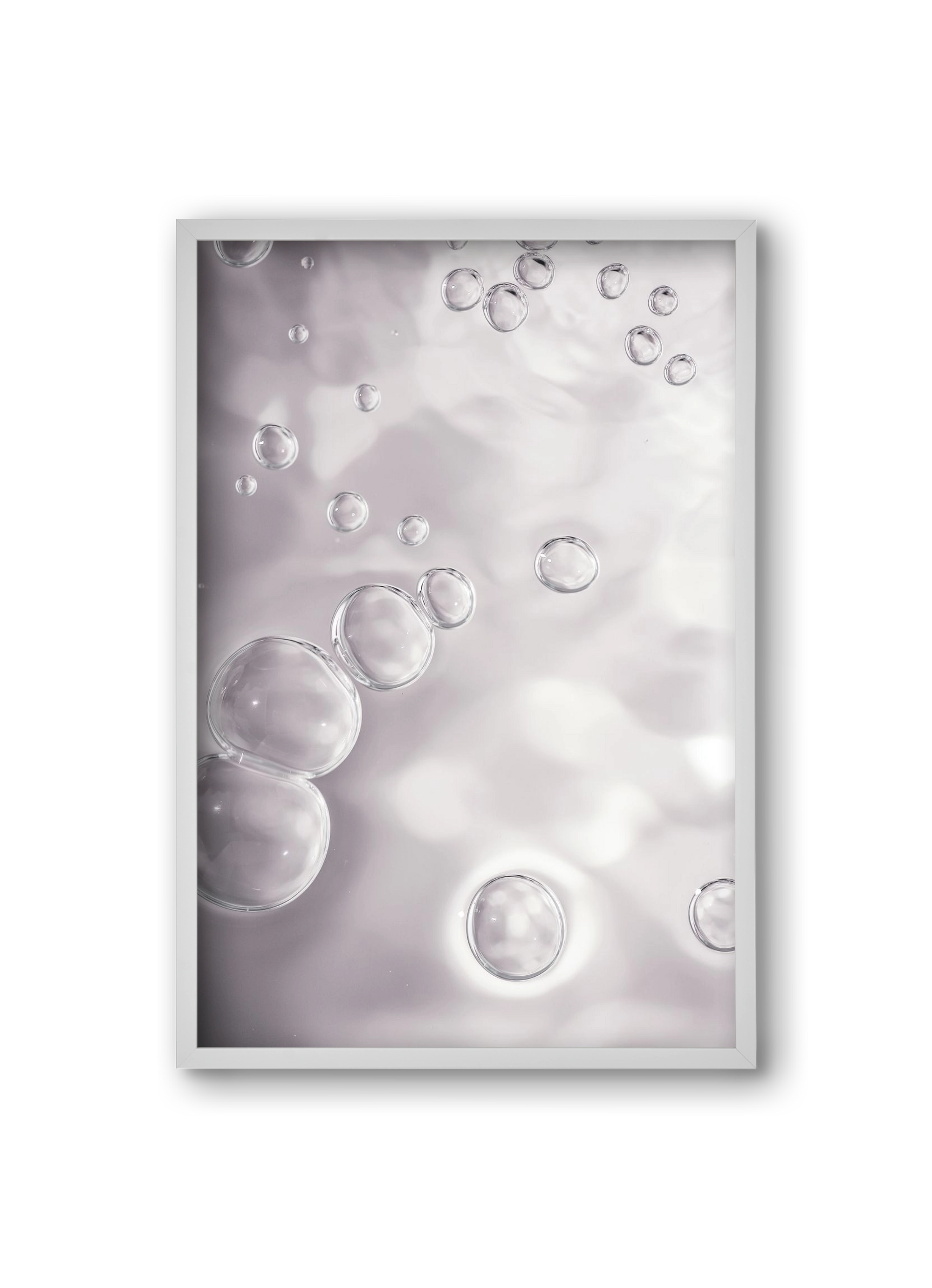 Bubbles, 20x30 cm (20x30 cm), Fehér keret